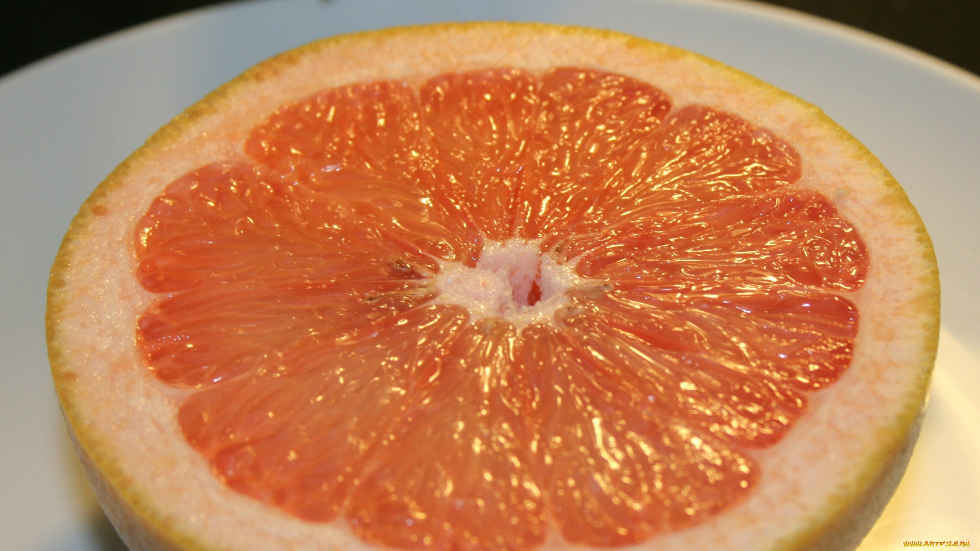 еда, цитрусы, грейпфрут, половина