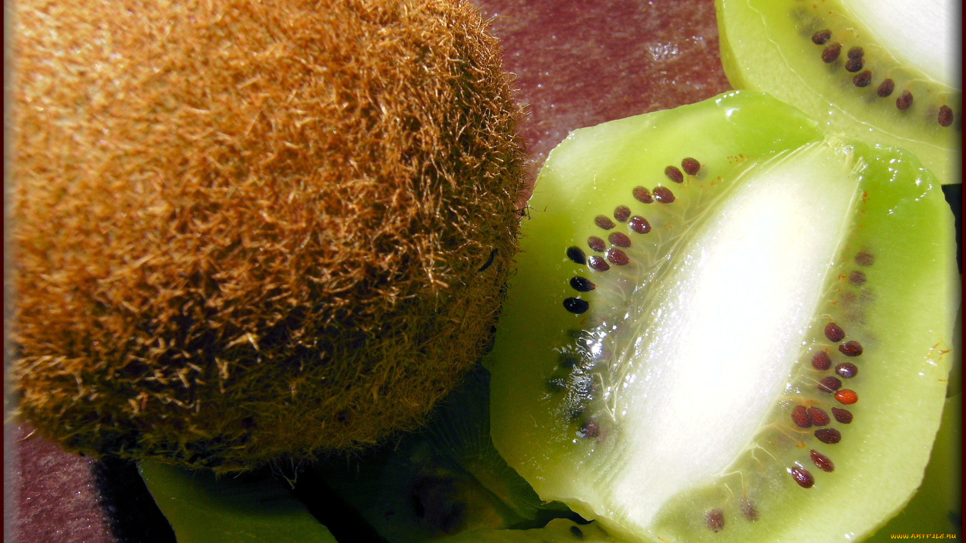 еда, киви, ломтики