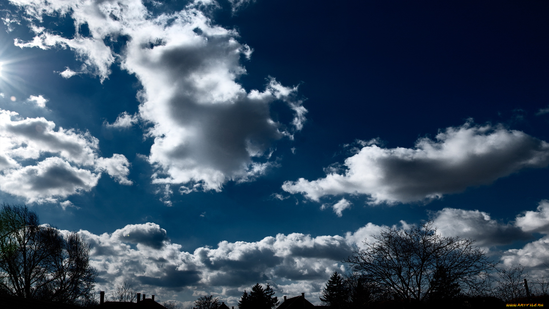 природа, облака, вечер