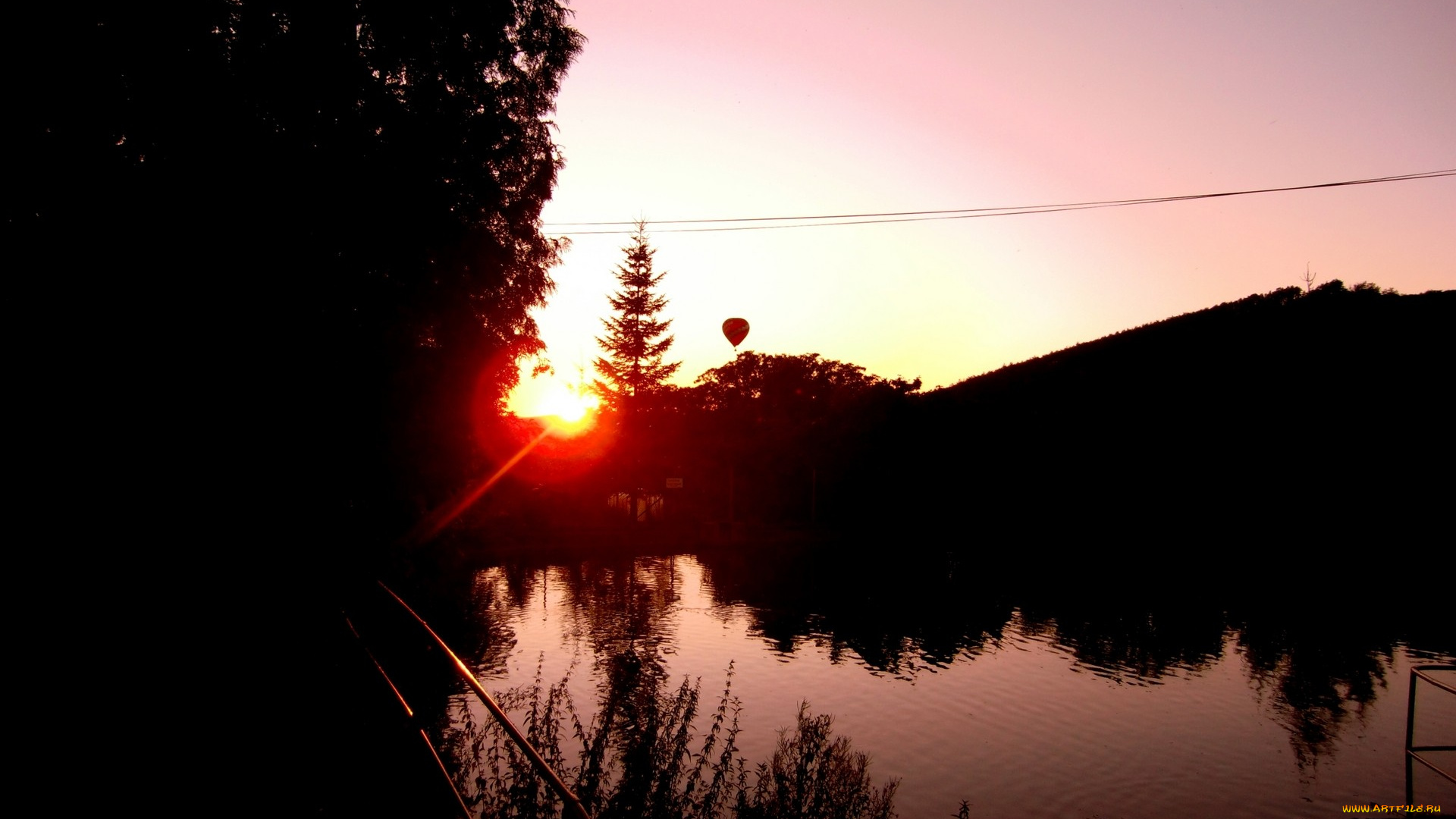 природа, восходы, закаты, река, закат