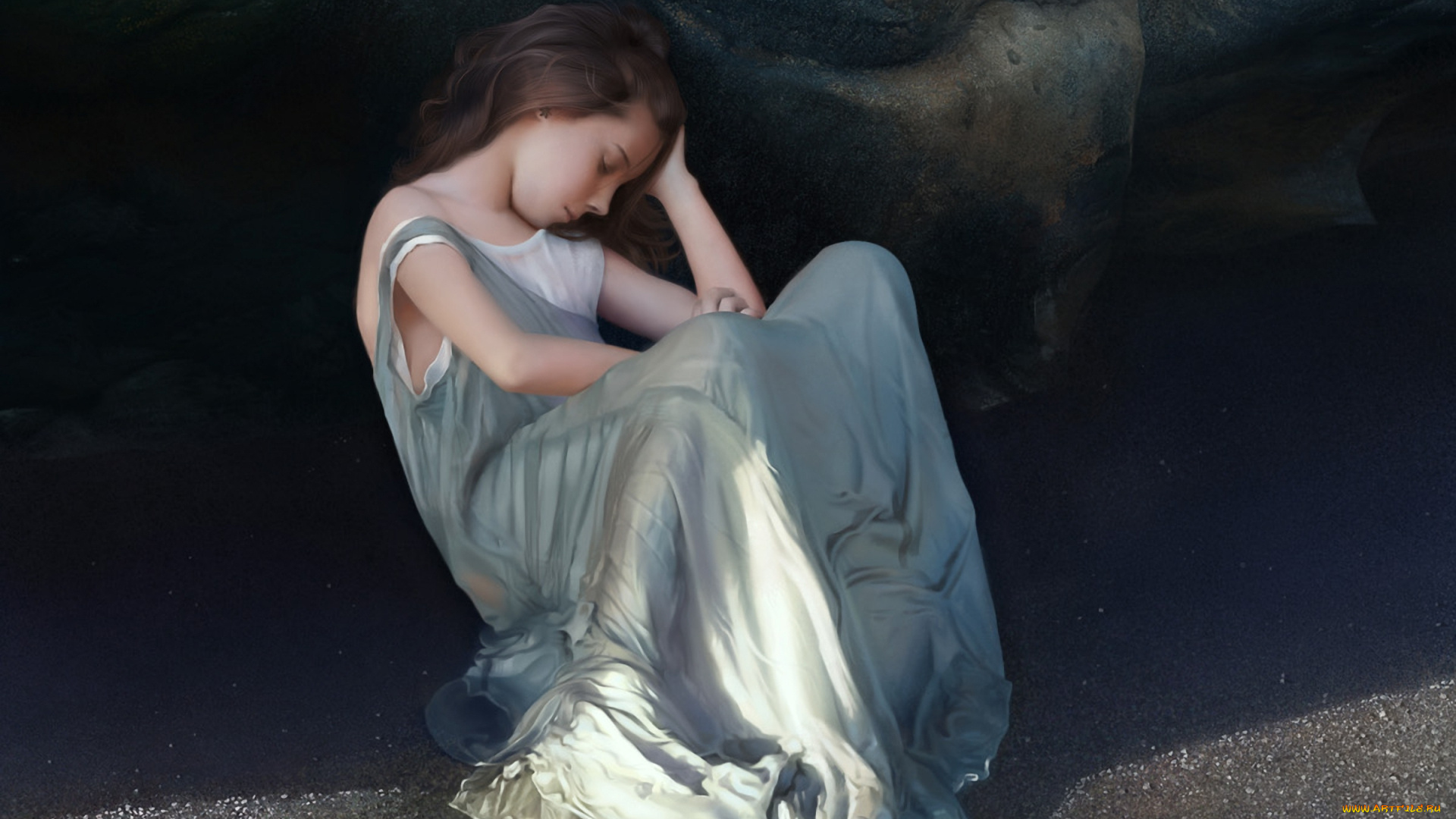 рисованные, дети, девочка