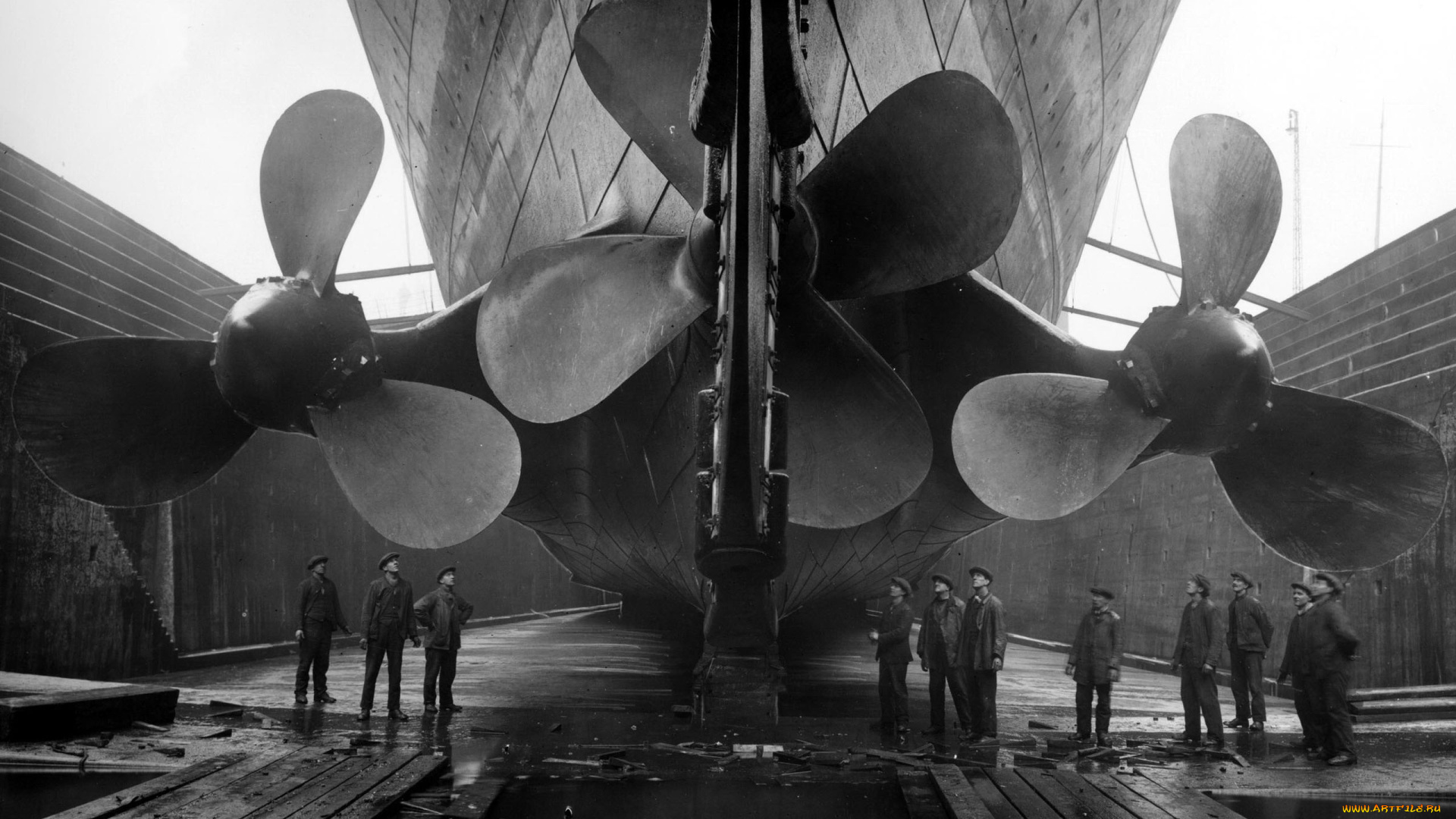 титаник, корабли, лайнеры, судоверфь, док, винты, корабль