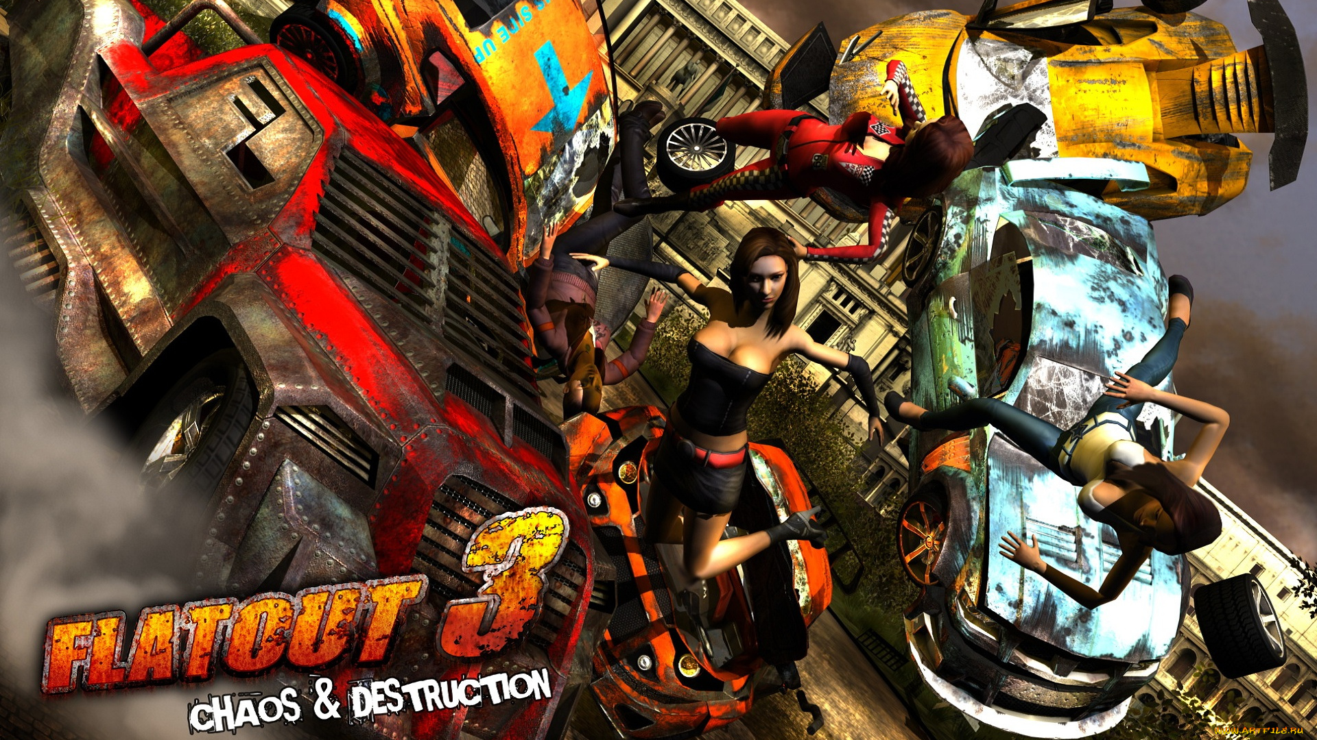 видео, игры, flatout, chaos, destruction