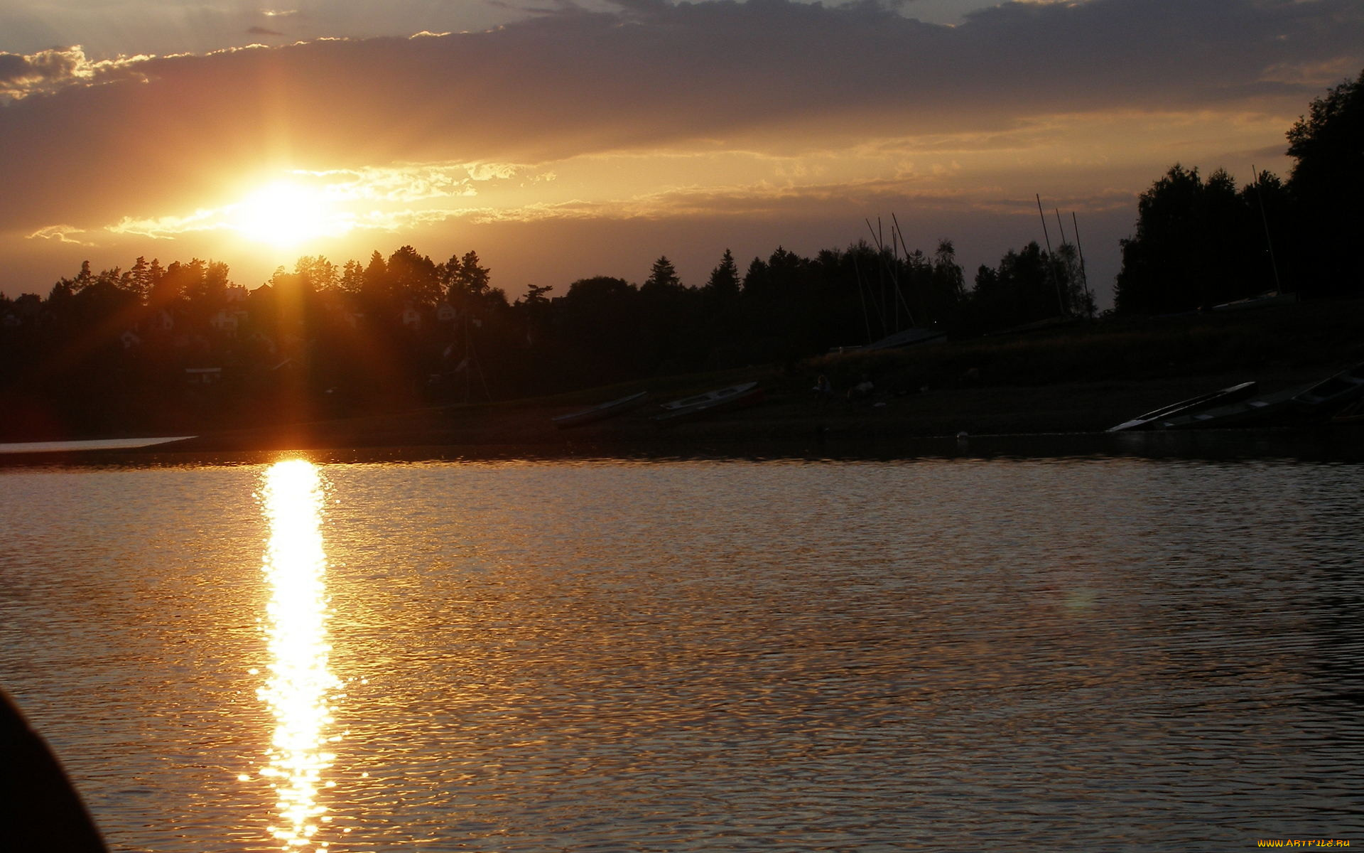 природа, восходы, закаты, река, вечер, закат