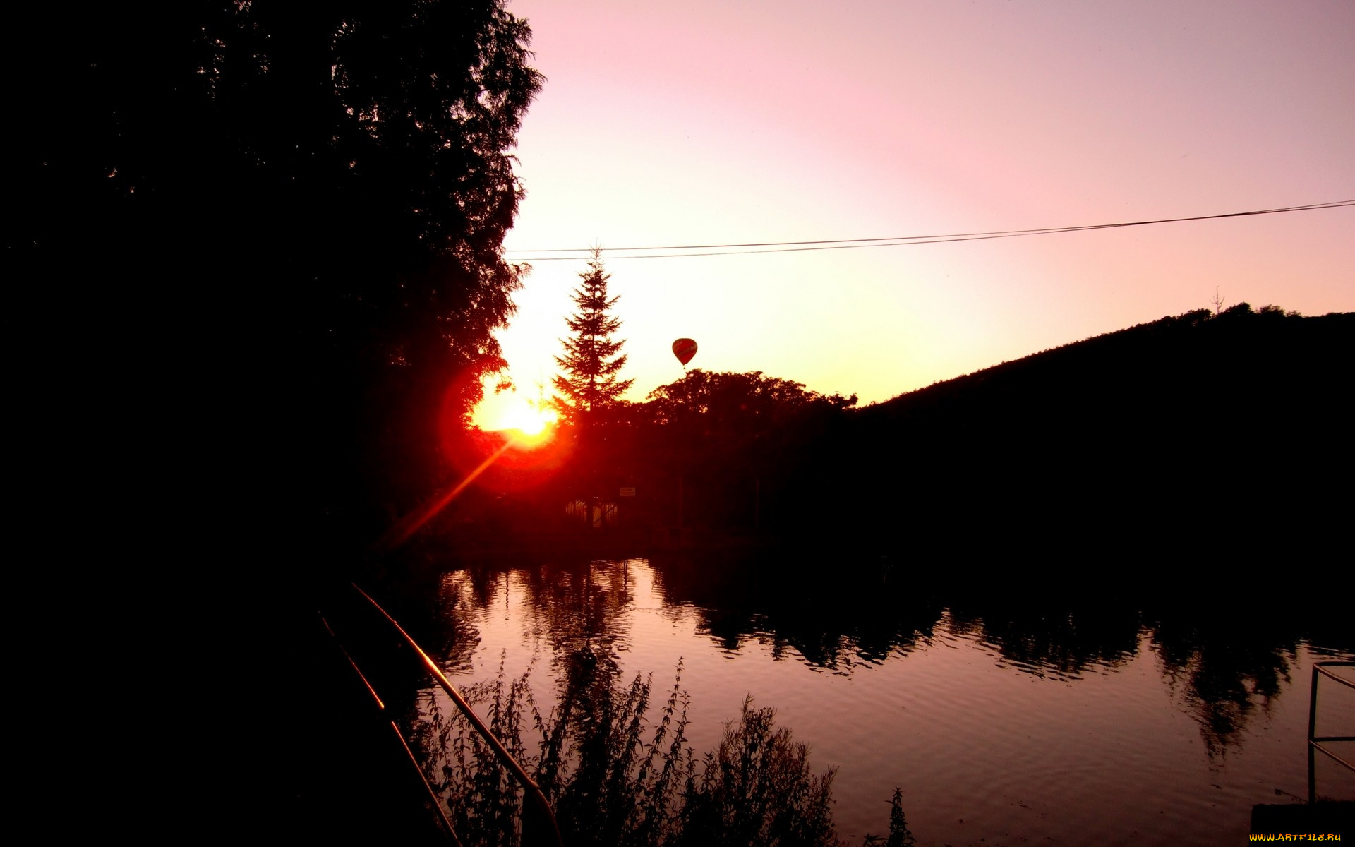 природа, восходы, закаты, река, закат