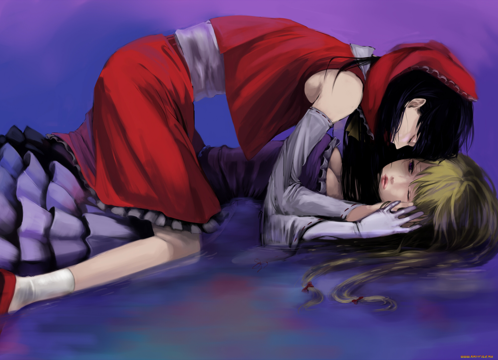 аниме, touhou, yakumo, yukari, hakurei, reimu