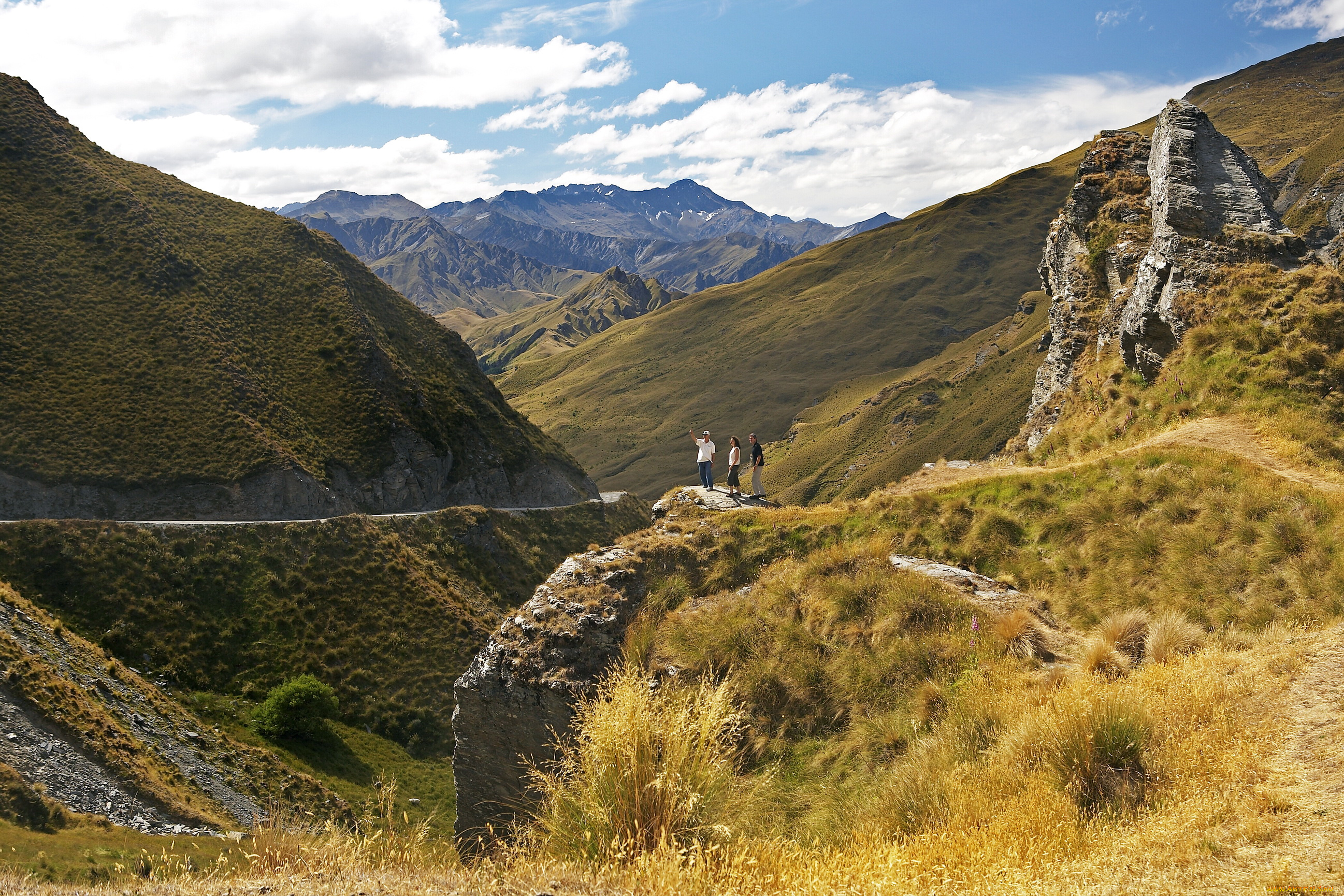 природа, горы, skippers, canyon, queenstown, newzealand