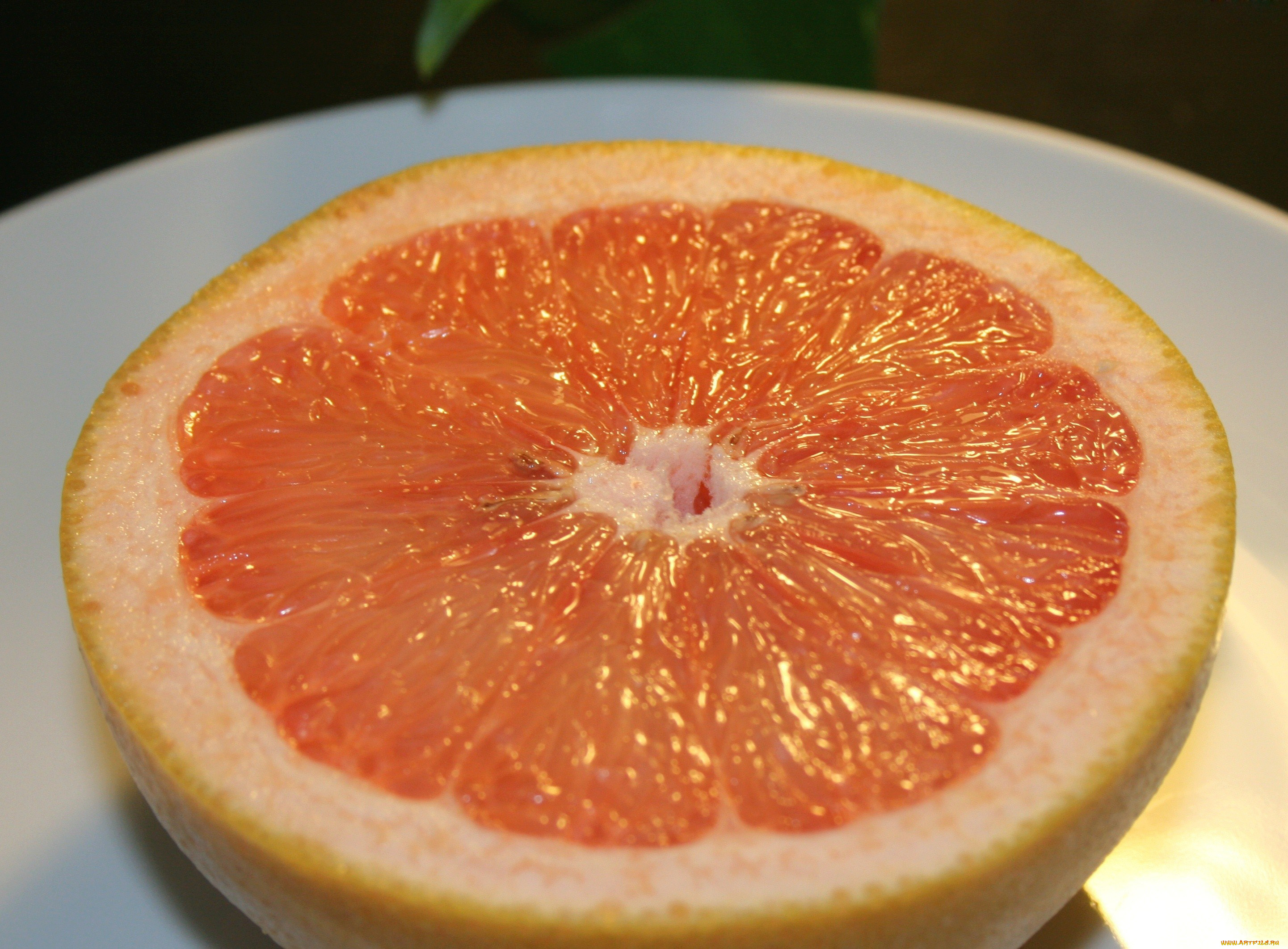 еда, цитрусы, грейпфрут, половина