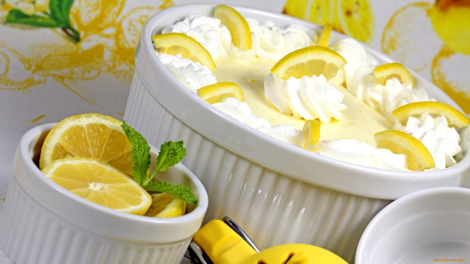 еда, мороженое, десерты, лимоны