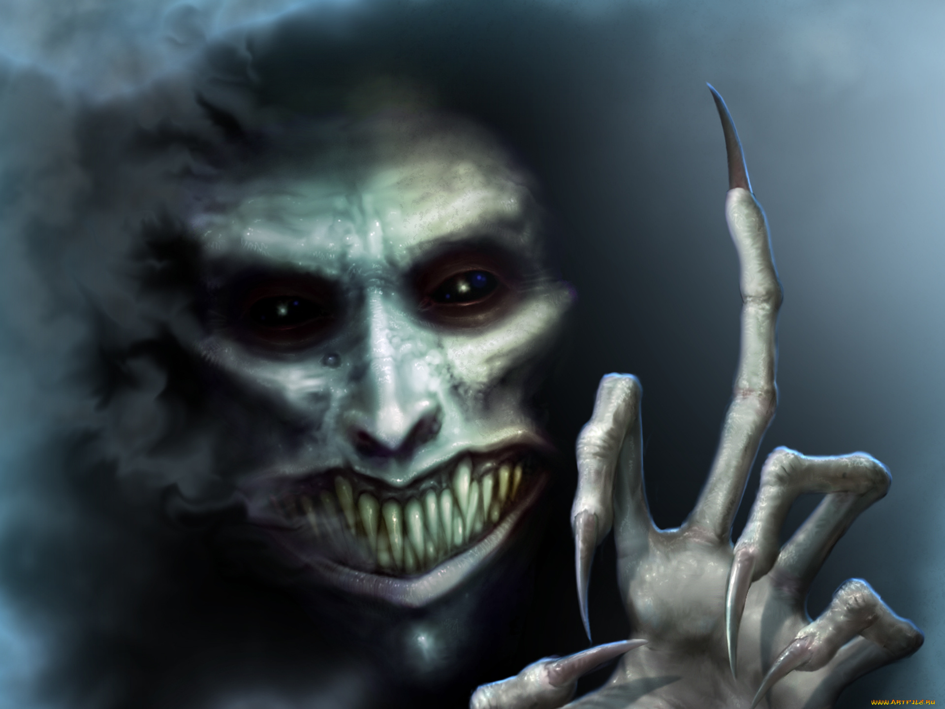 фэнтези, демоны, клыки, когти