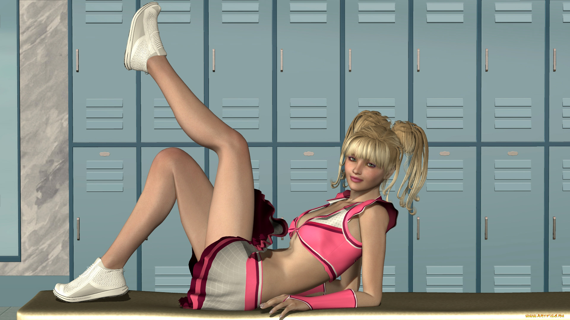 3д, графика, people, , люди, улыбка, взгляд, девушка