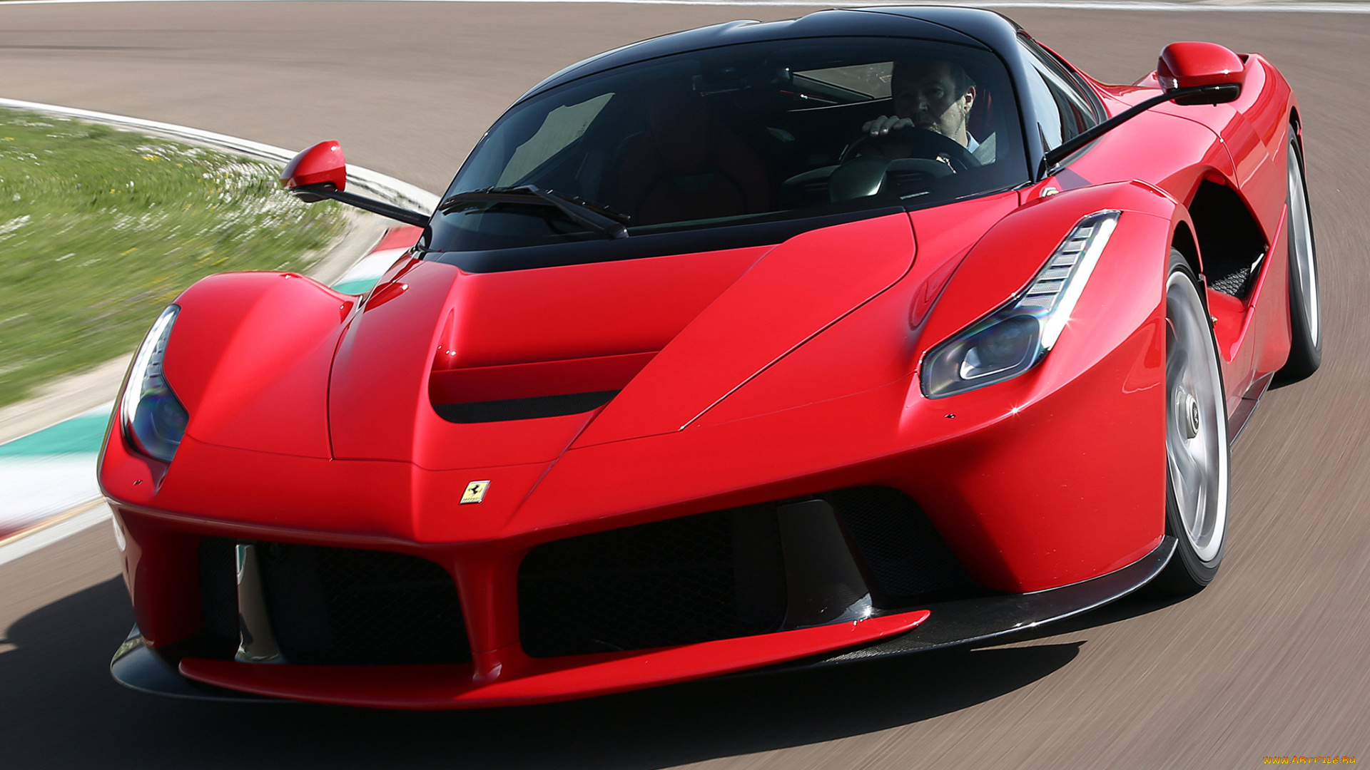 спорт, автоспорт, трек, гонка, скорость, красный, laferrari