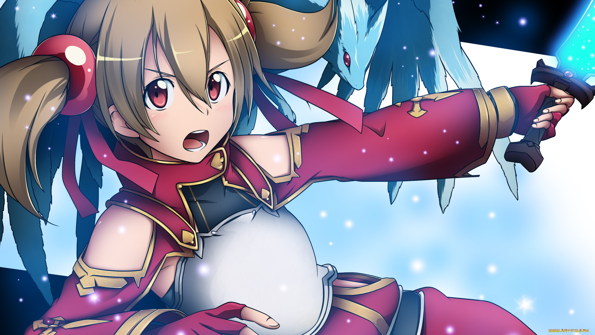 аниме, sword, art, online, арт, дракон, меч, notsuru, ayano, keiko, девочка, sword, art, online