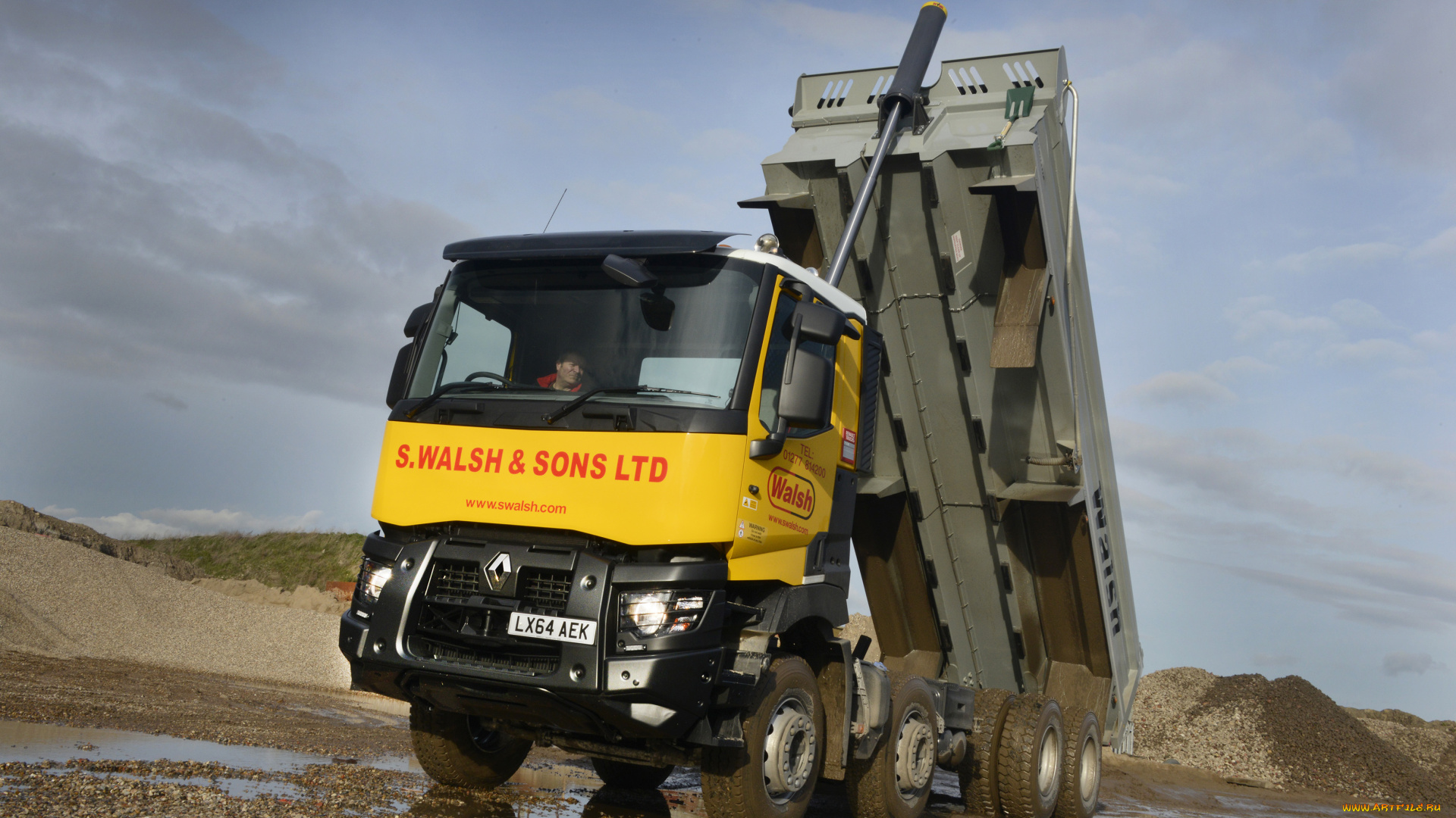 автомобили, renault, trucks, renault, c, 430, 8x4, tipper, uk-spec, 2013г