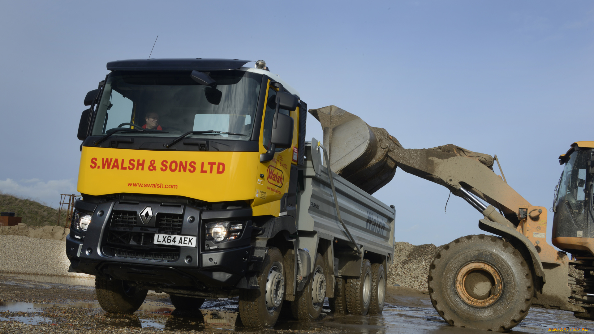 автомобили, renault, trucks, renault, c, 430, 8x4, tipper, uk-spec, 2013г