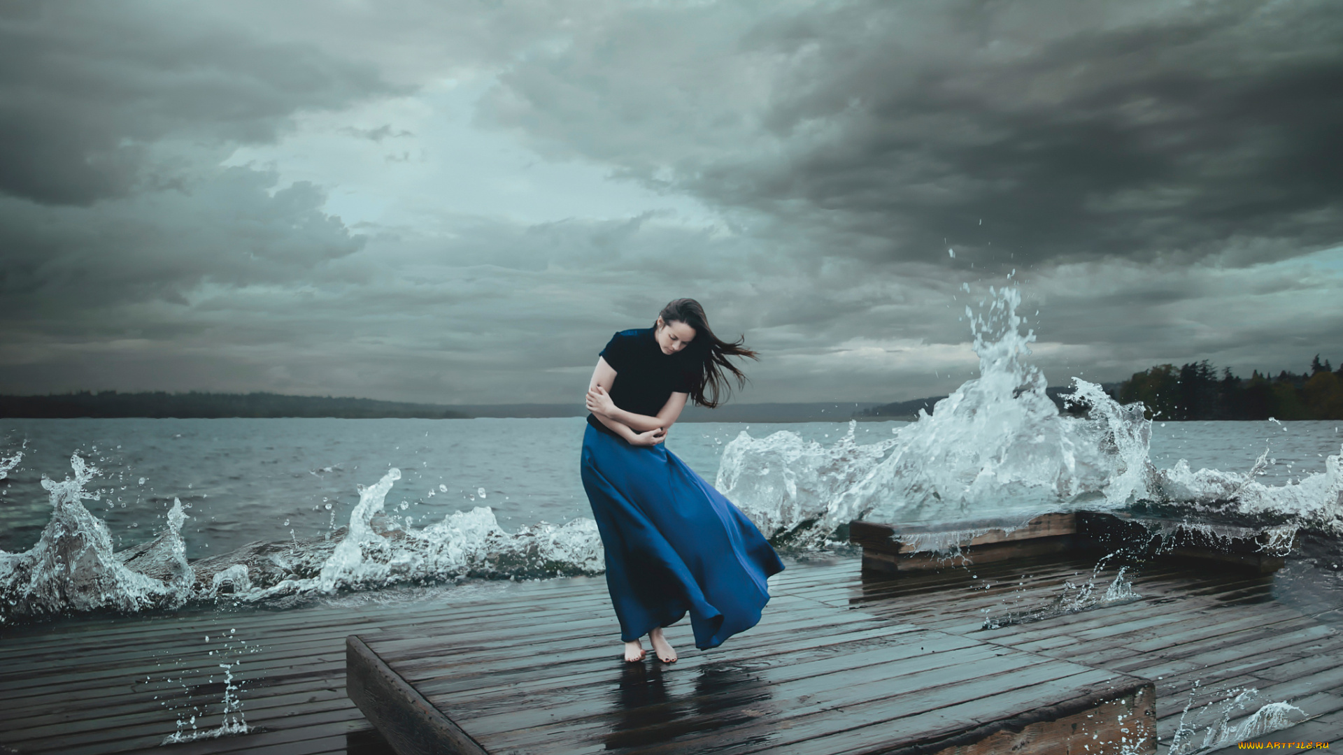 девушки, -unsort, , брюнетки, , шатенки, волны, стихия, ветер, шторм, тучи, kelsie, taylor, девушка