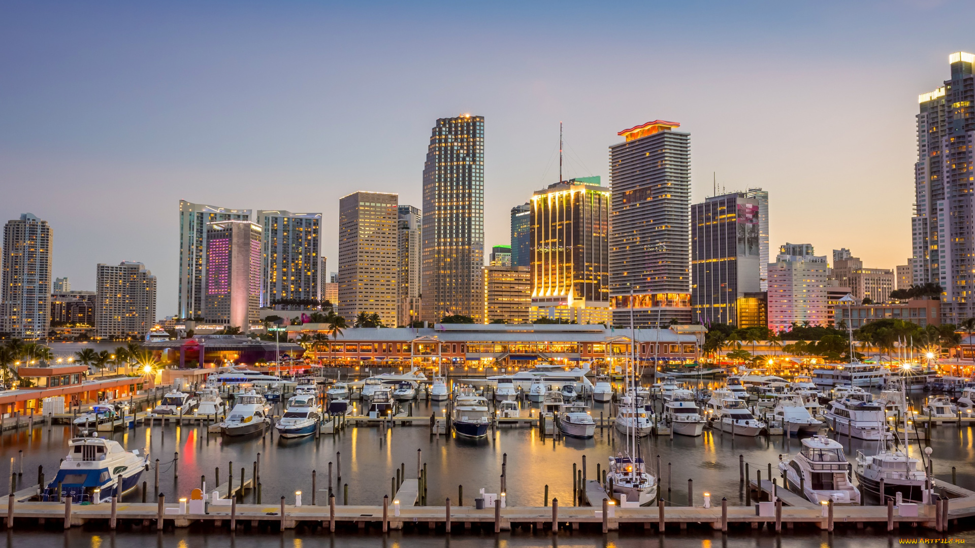 корабли, порты, , , причалы, майами, biscayne, bay, залив, бискейн, флорида, florida, miami, здания, катера, яхты, причалы, порт