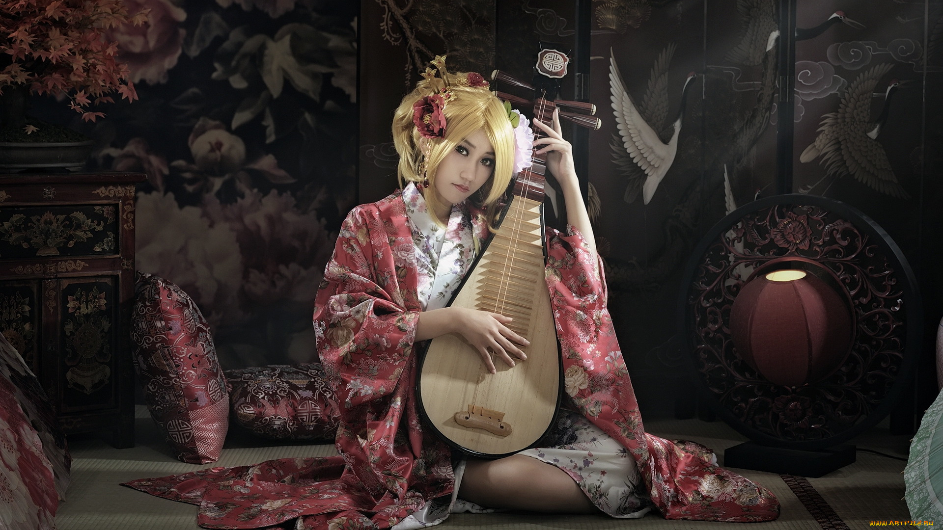 музыка, -, другое, девушка, азиатка