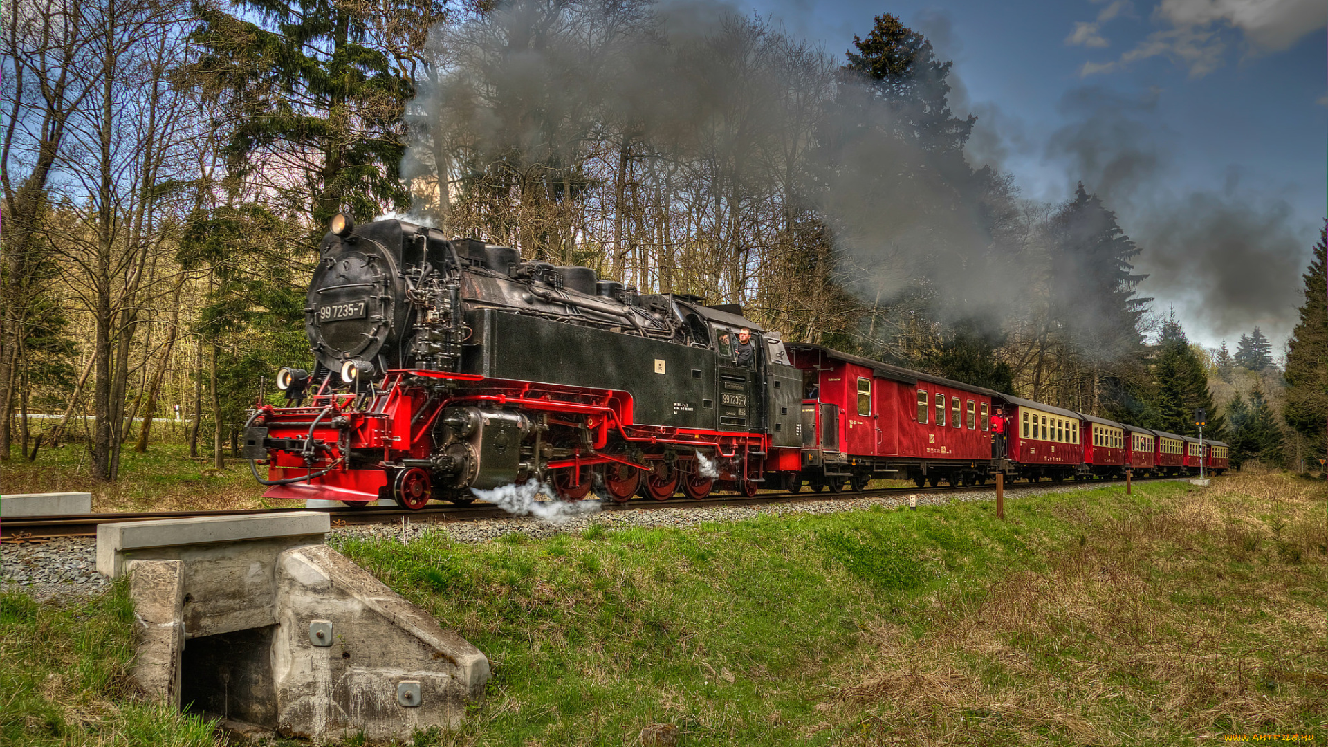 техника, паровозы, железная, дорога, рельсы, паровоз