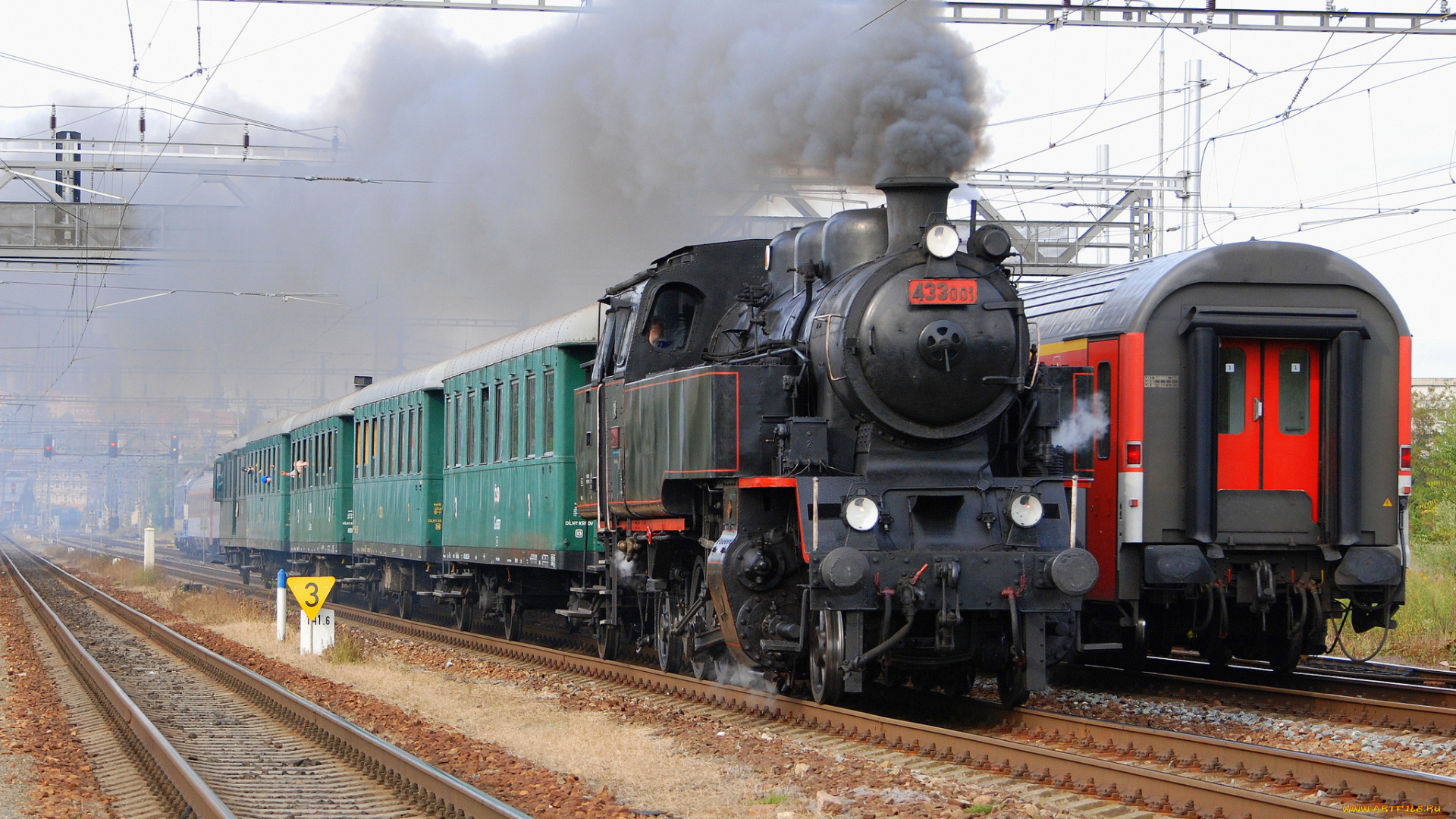 техника, паровозы, железная, дорога, рельсы, паровоз