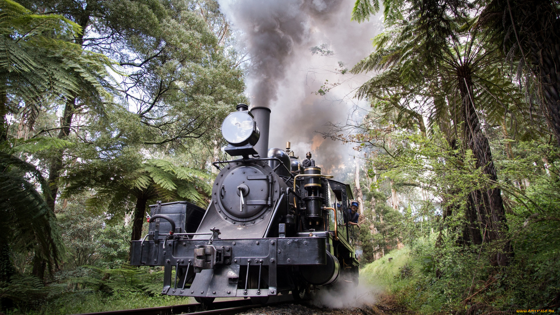 техника, паровозы, железная, дорога, рельсы, паровоз