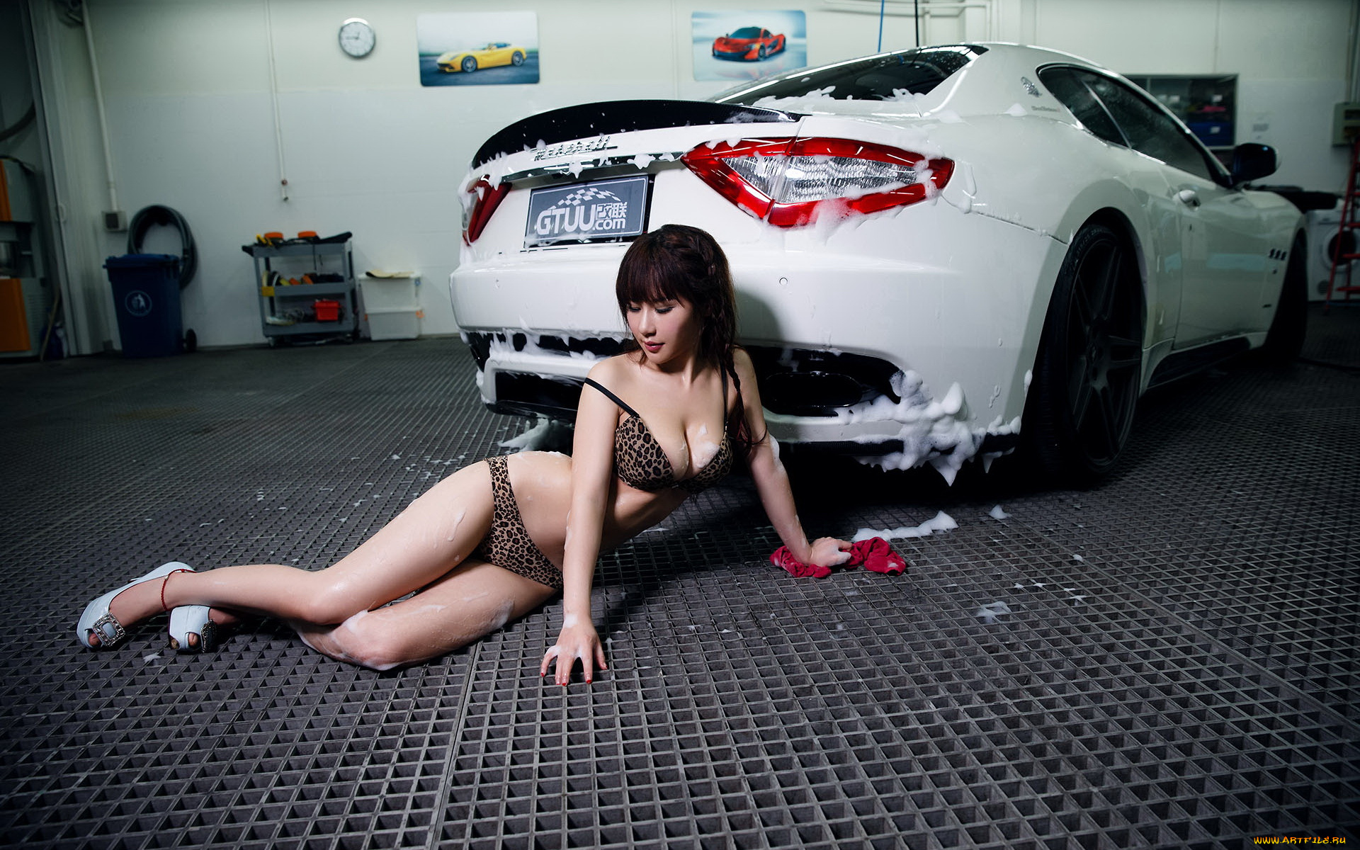 автомобили, -авто, с, девушками, девушка, взгляд, фон, автомобиль, азиатка