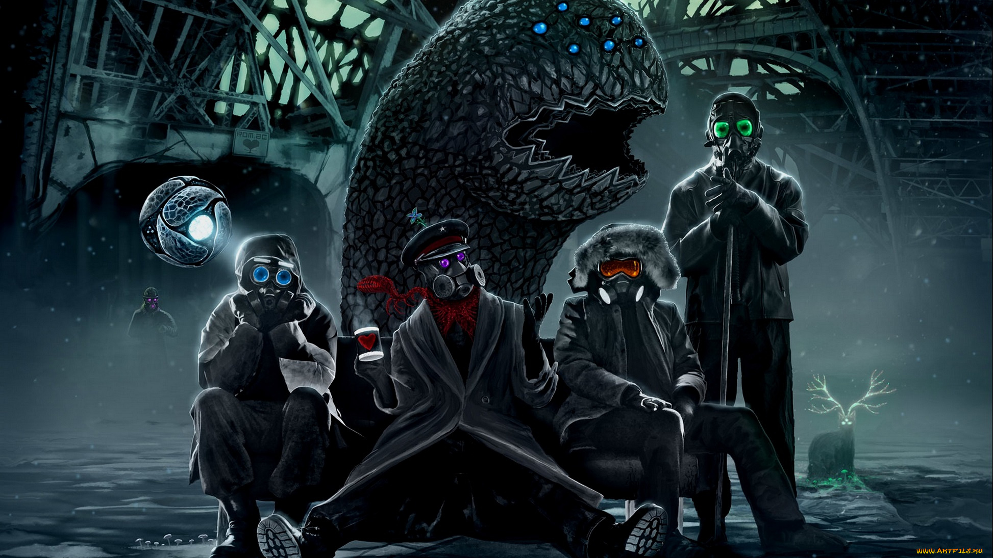 фэнтези, романтика, апокалипсиса, романтика, апокалипсиса, существо, червь, люди