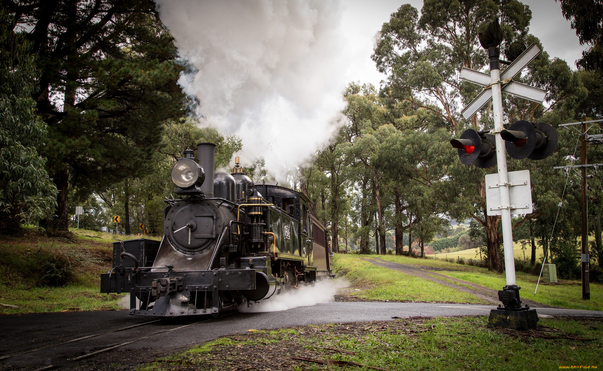 техника, паровозы, паровоз, рельсы, дорога, железная