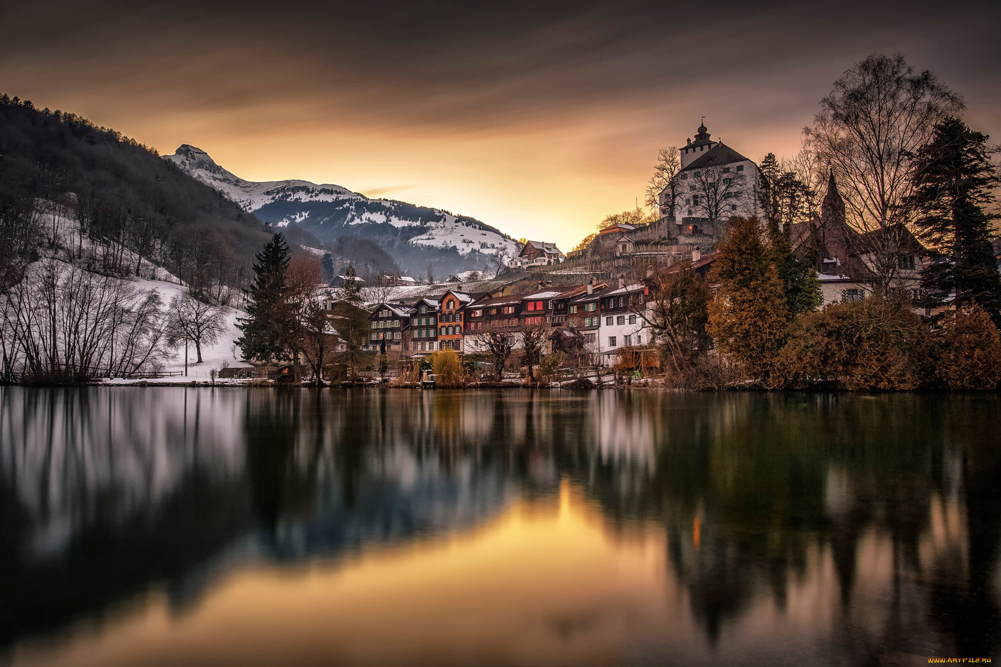 города, -, католические, соборы, , костелы, , аббатства, werdenberg, castle, швейцария, верденберг