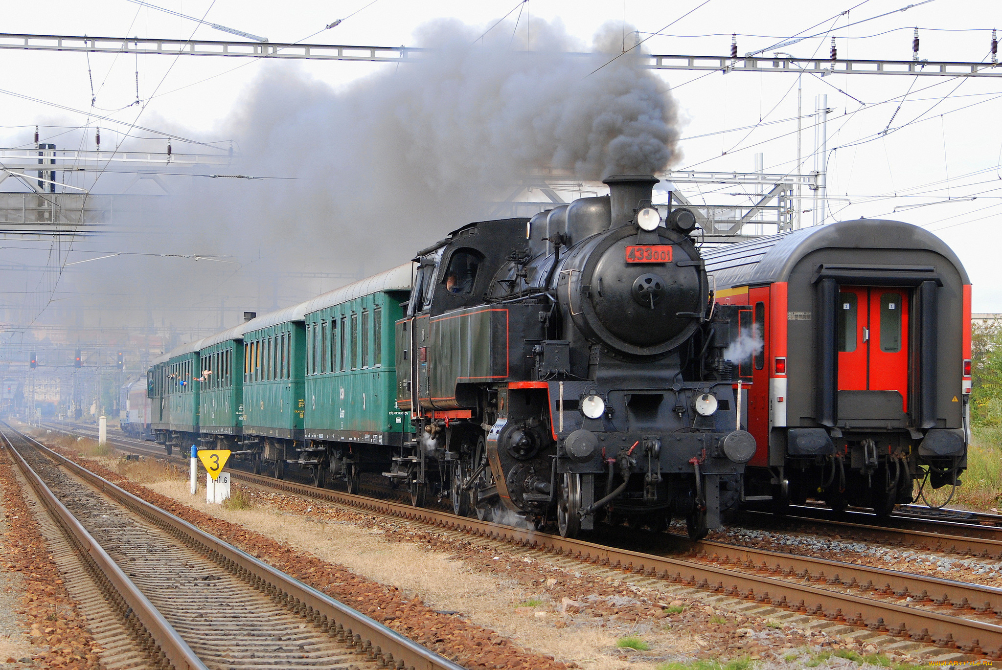 техника, паровозы, железная, дорога, рельсы, паровоз