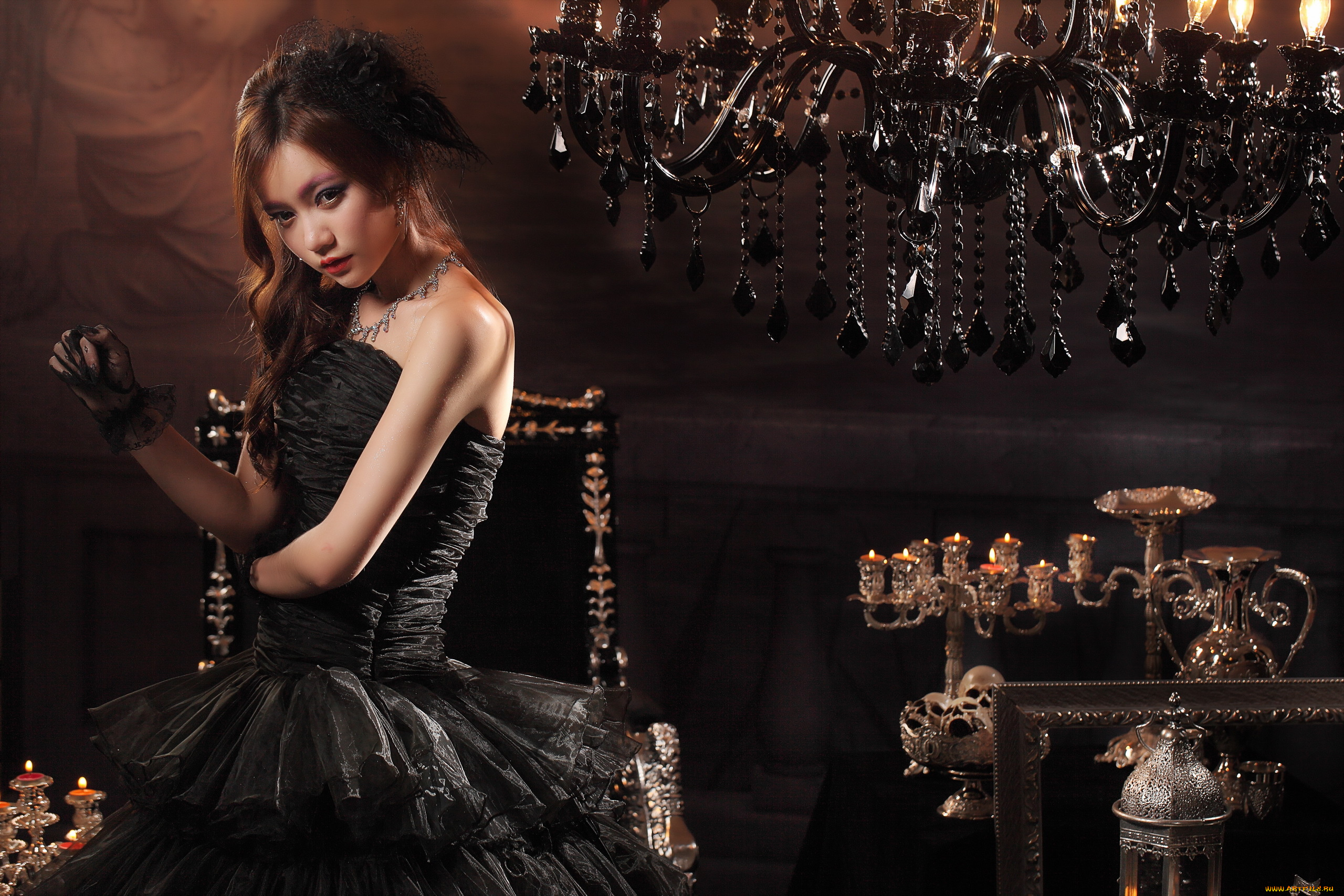 девушки, -unsort, , азиатки, девушка, азиатка, поза, взгляд