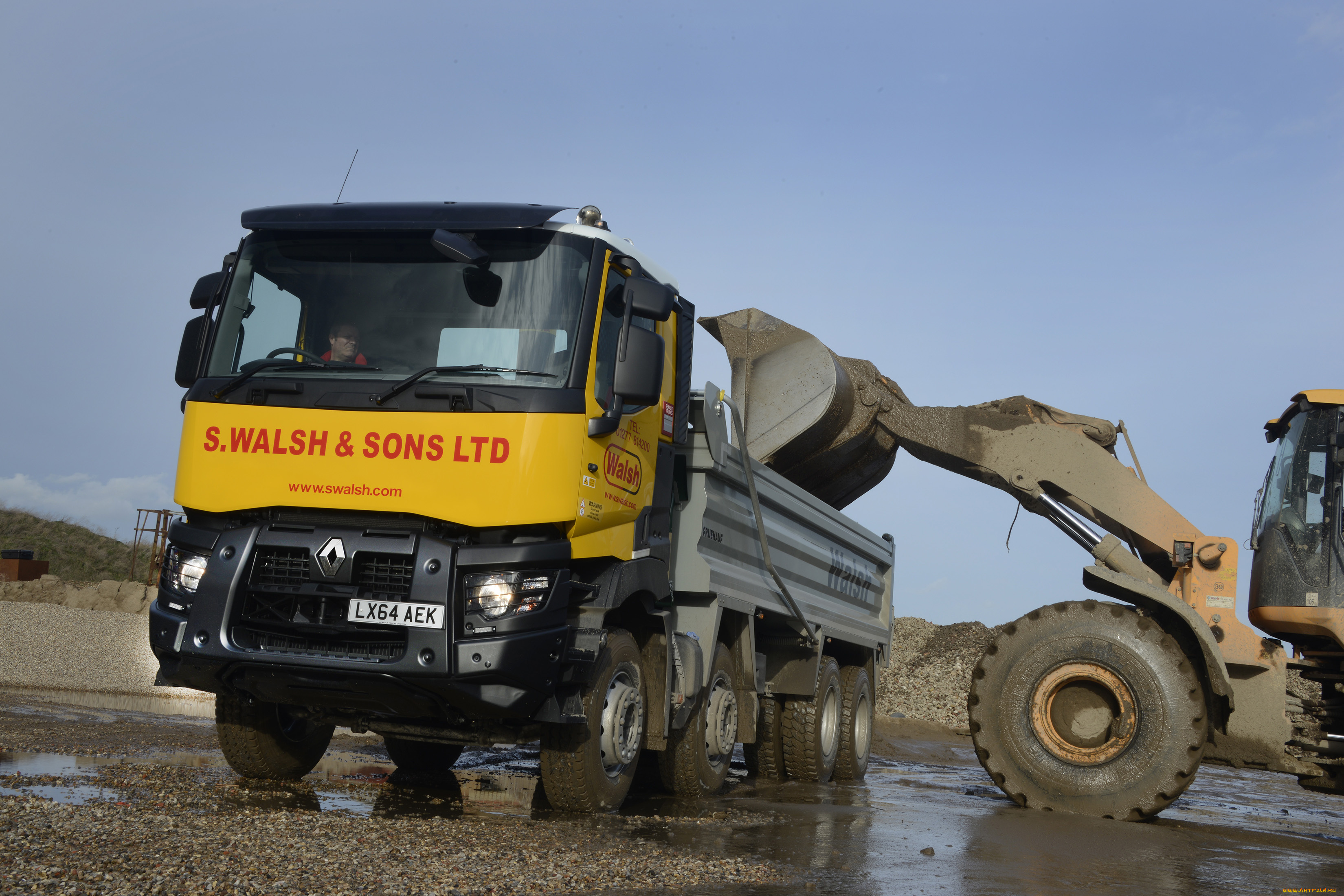 автомобили, renault, trucks, renault, c, 430, 8x4, tipper, uk-spec, 2013г