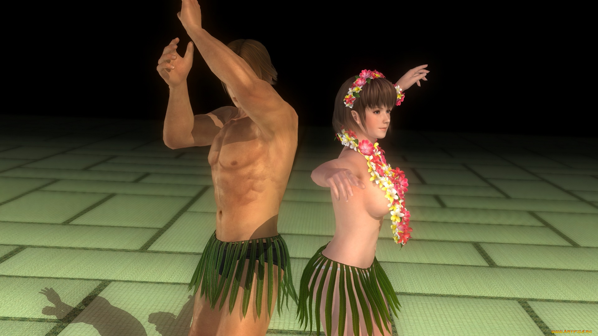 3д, графика, аниме, , anime, девушка, взгляд, фон, парень, поза