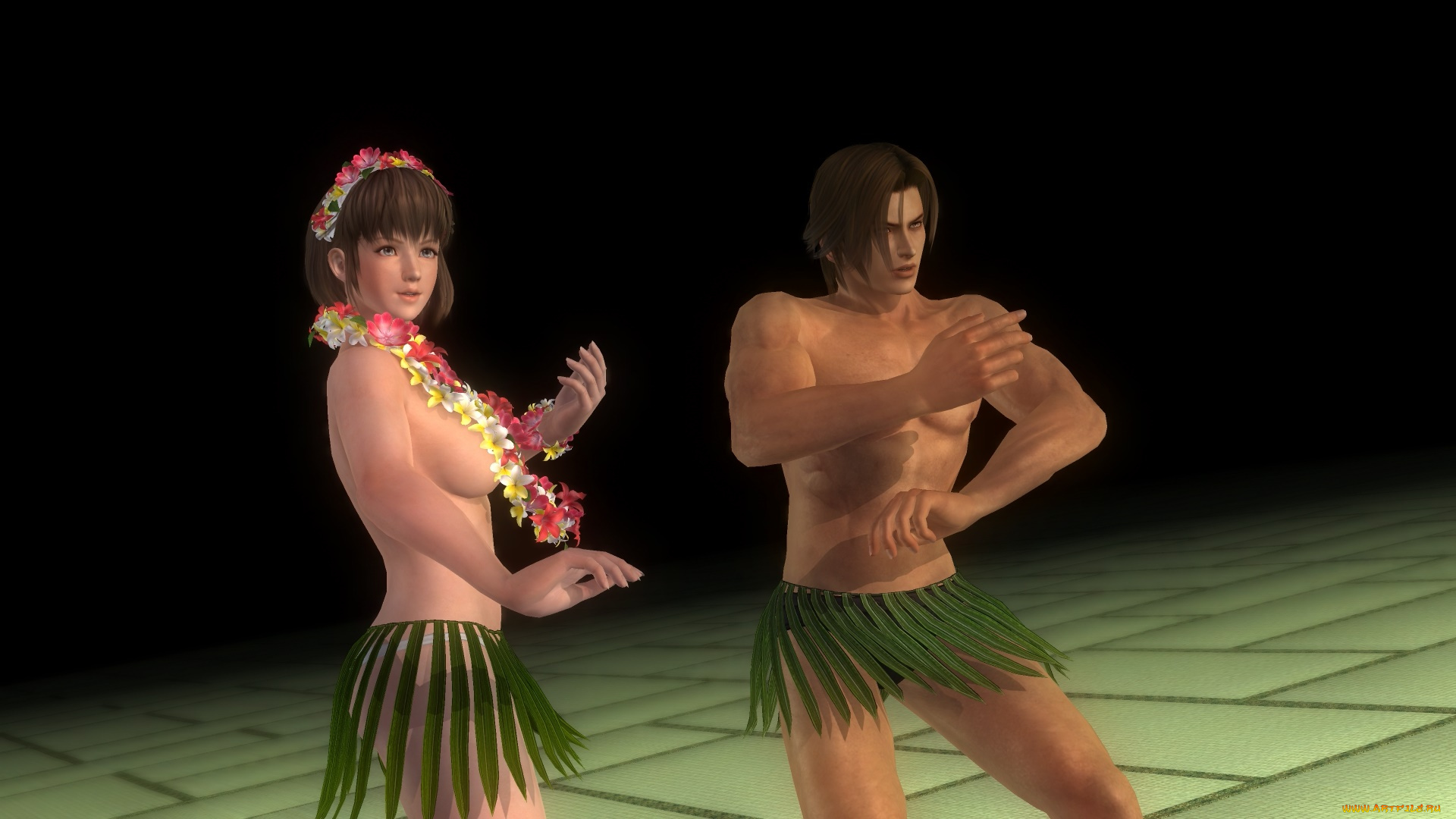 3д, графика, аниме, , anime, девушка, взгляд, фон, парень, поза