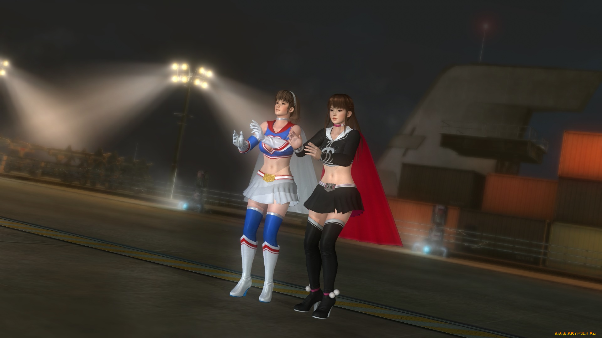 3д, графика, аниме, , anime, поза, девушки, взгляд, фон