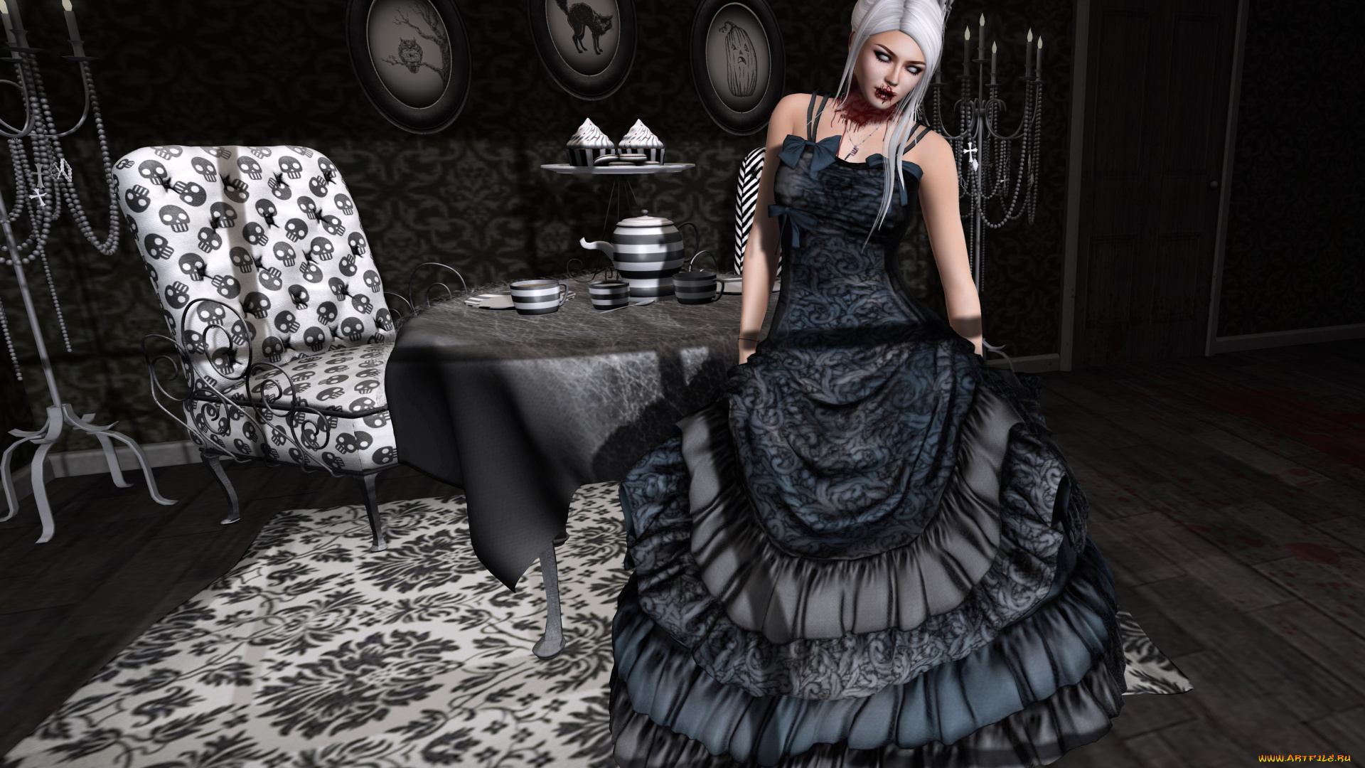 3д, графика, люди, , people, девушка, взгляд, фон