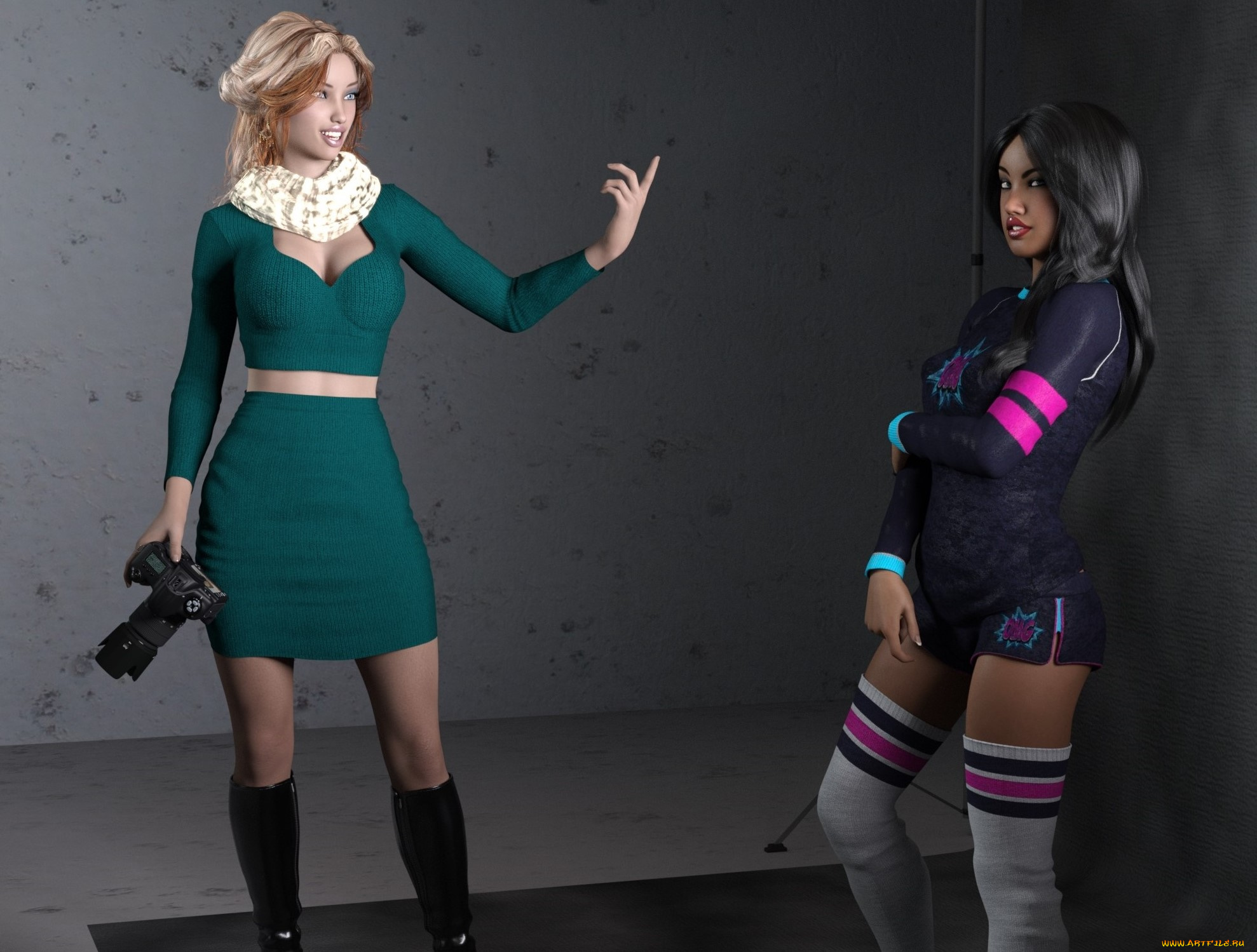 3д, графика, люди, , people, фон, взгляд, девушки