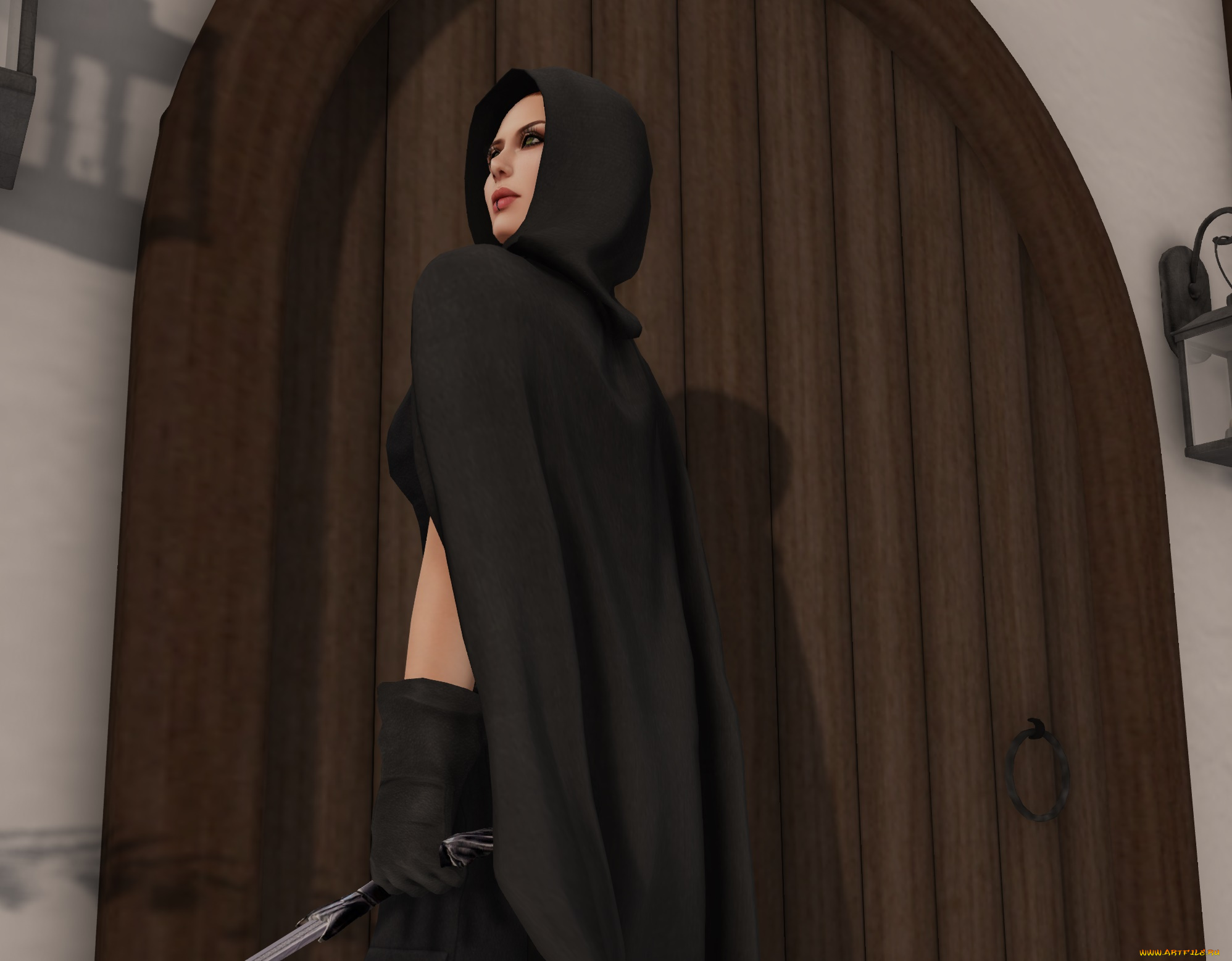 3д, графика, фантазия, , fantasy, девушка, взгляд, фон