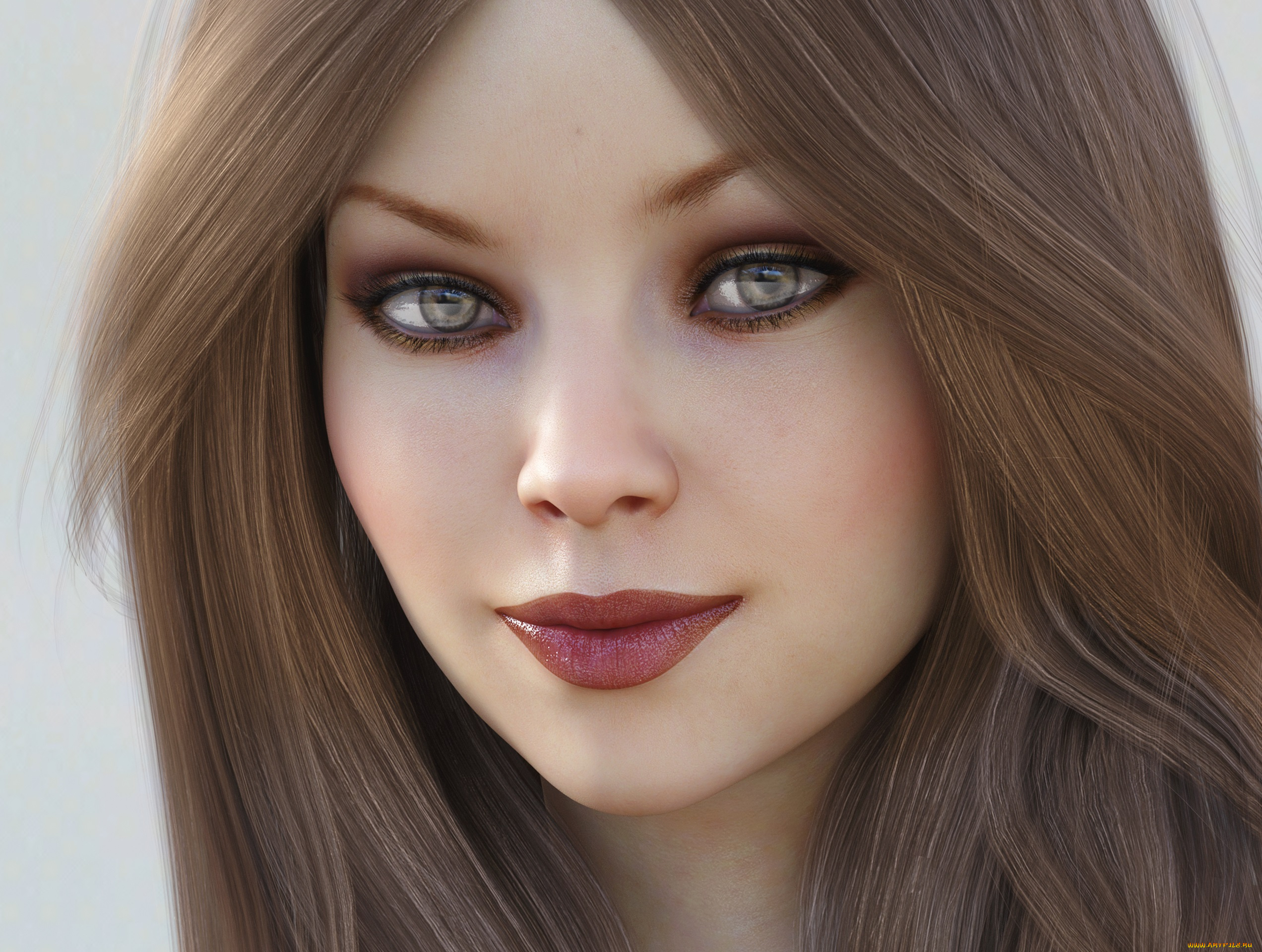 3д, графика, портрет, , portraits, девушка, улыбка