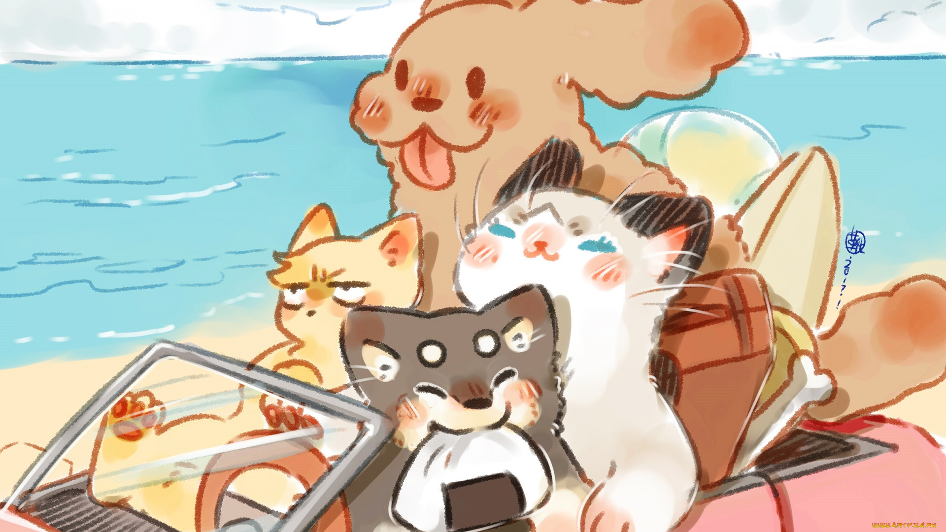 аниме, yuri, on, ice, животные