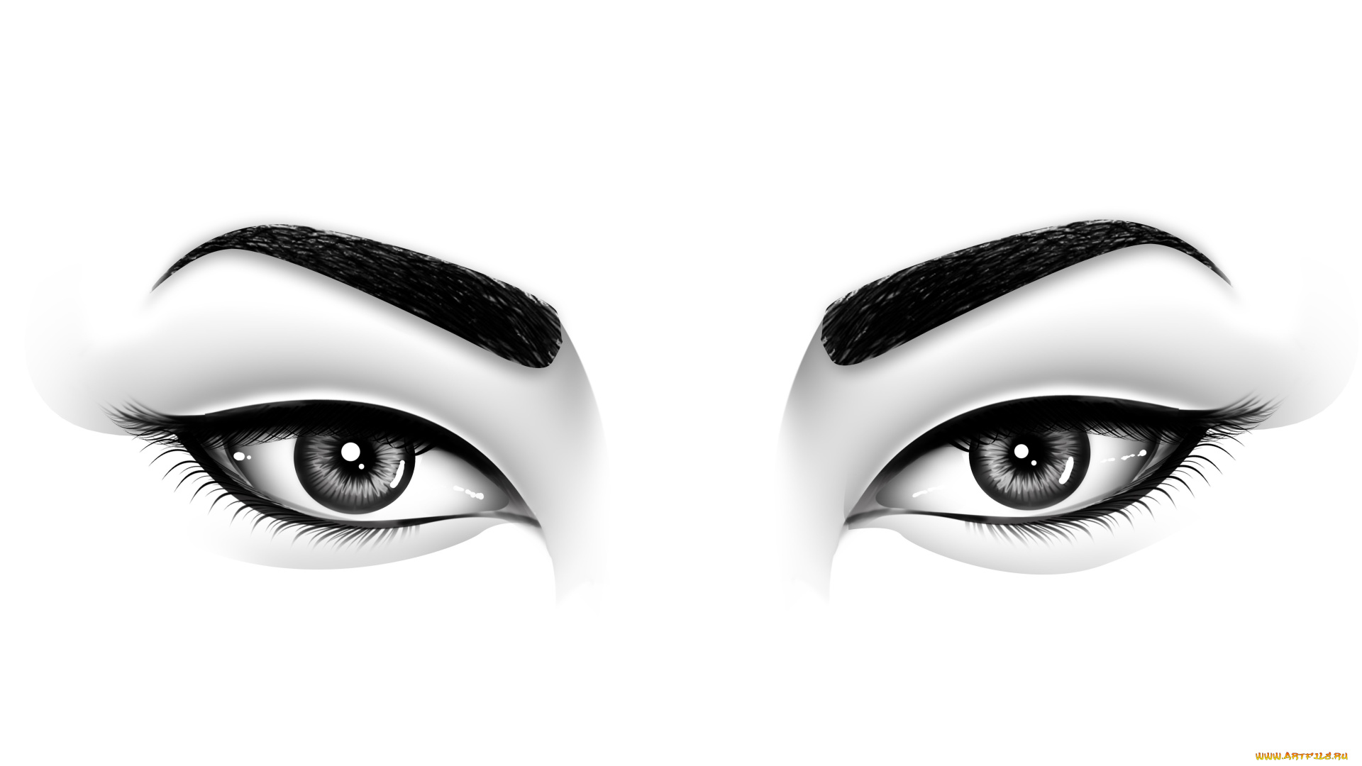 рисованное, минимализм, глаза