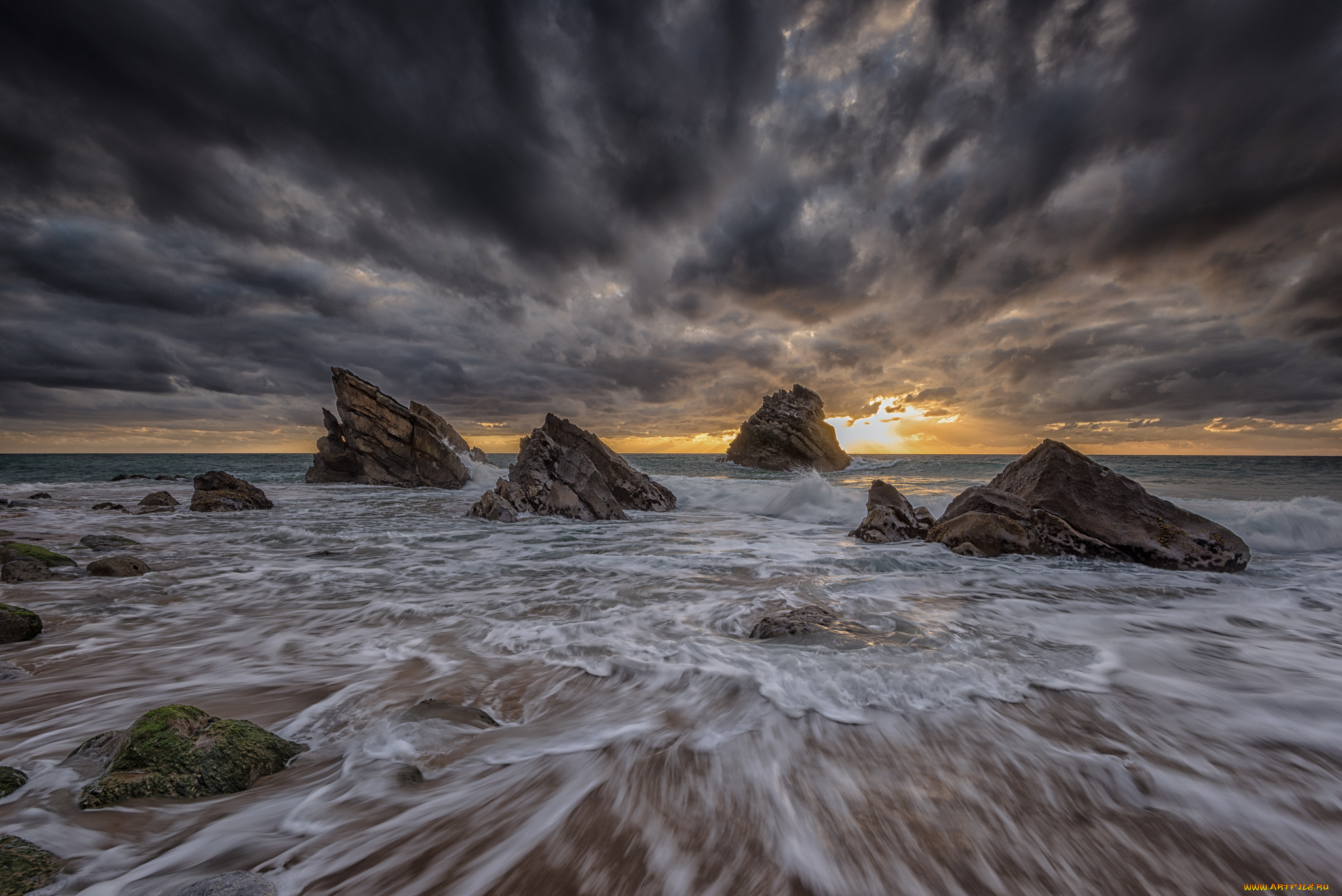 природа, побережье, берег, море