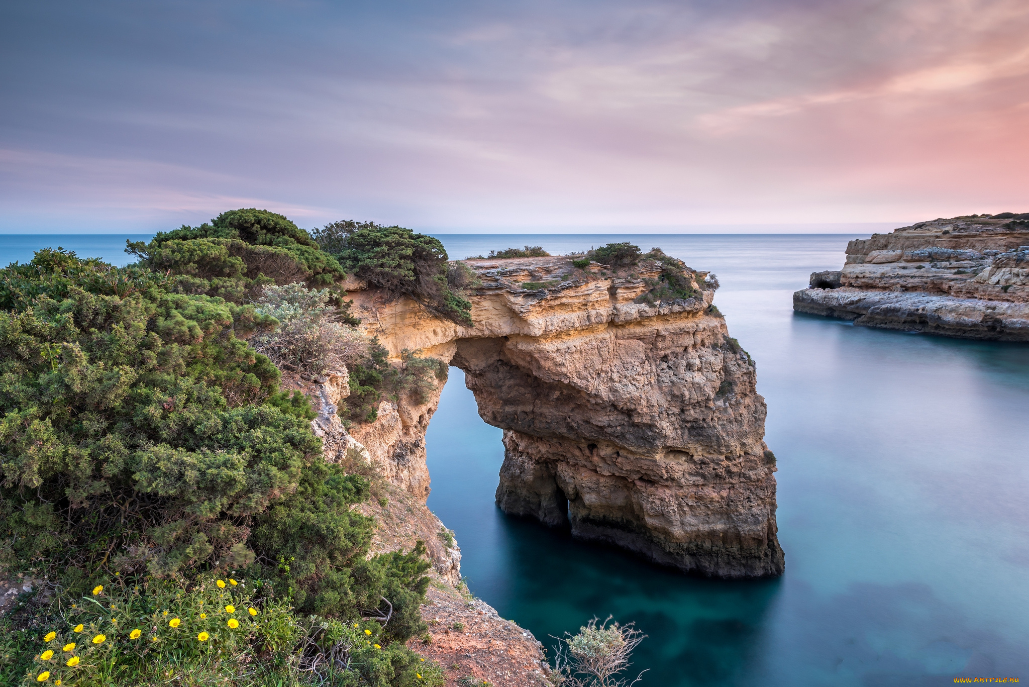 природа, побережье, море, берег