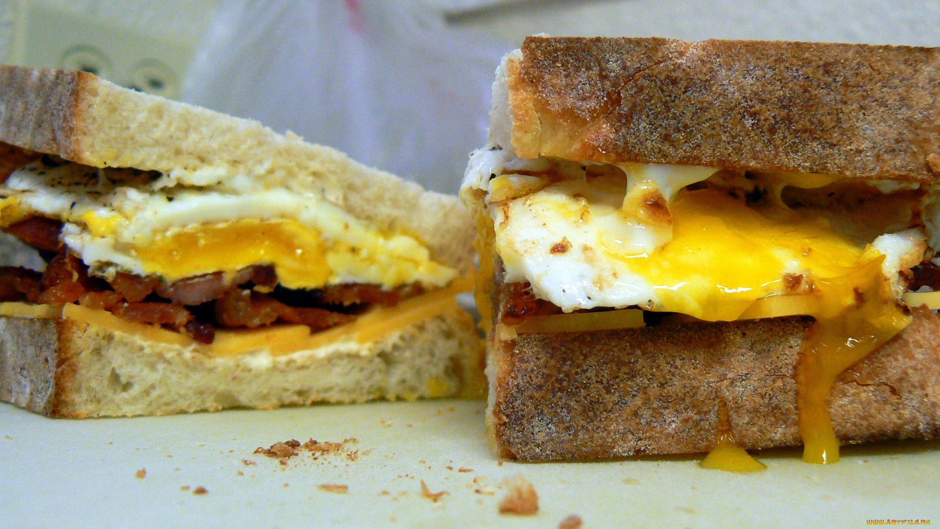 еда, бутерброды, , гамбургеры, , канапе, яйцо, бекон, хлеб