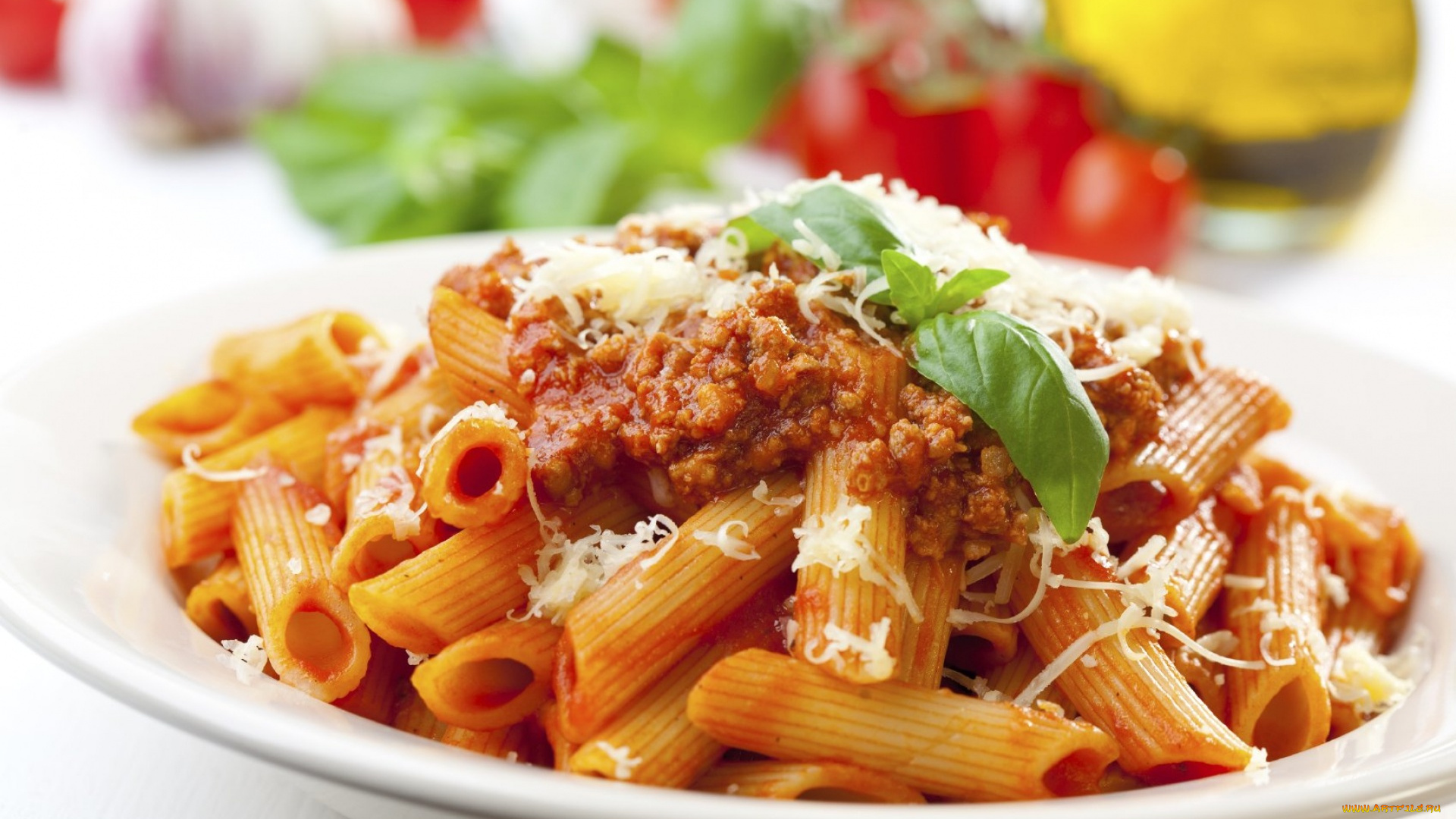 еда, макаронные, блюда, базилик, соус, макароны, паста