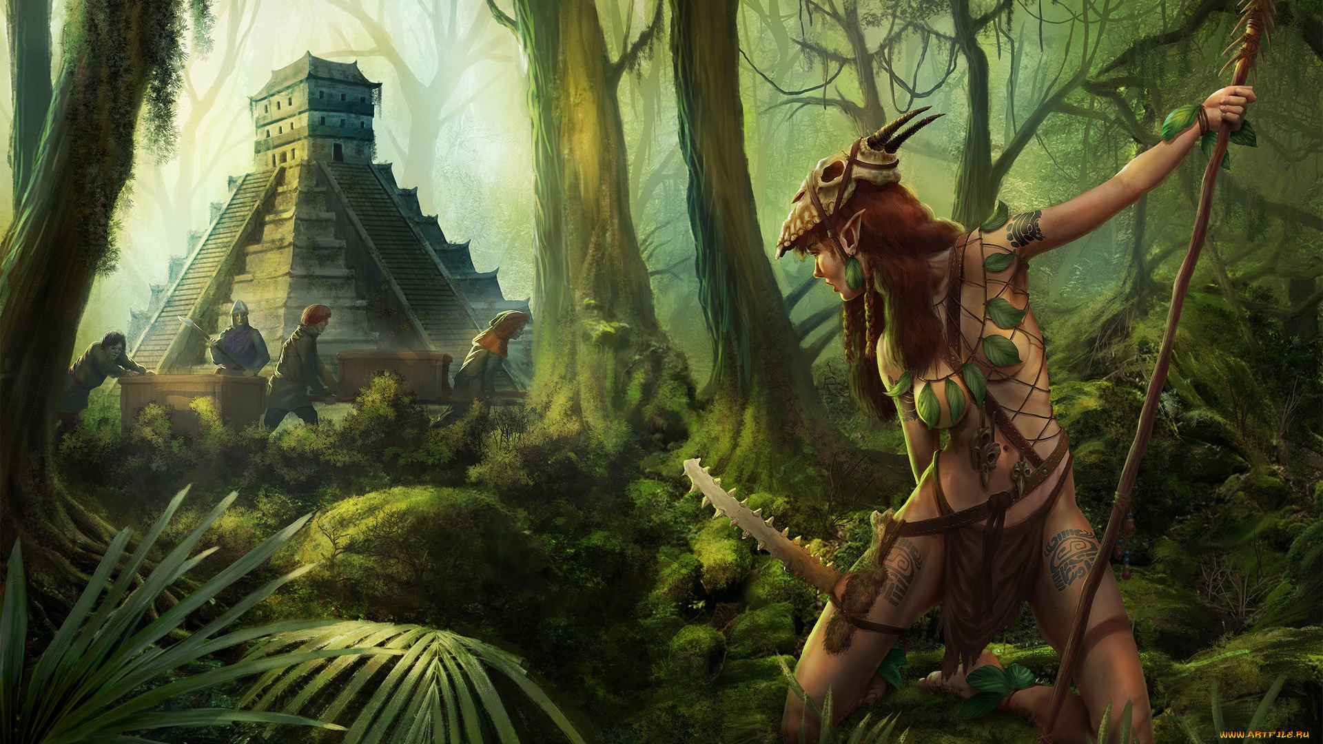 фэнтези, эльфы, пирамида, the, guardian, markus, stadlober, история, приключения, illustrator, ситуация, арт