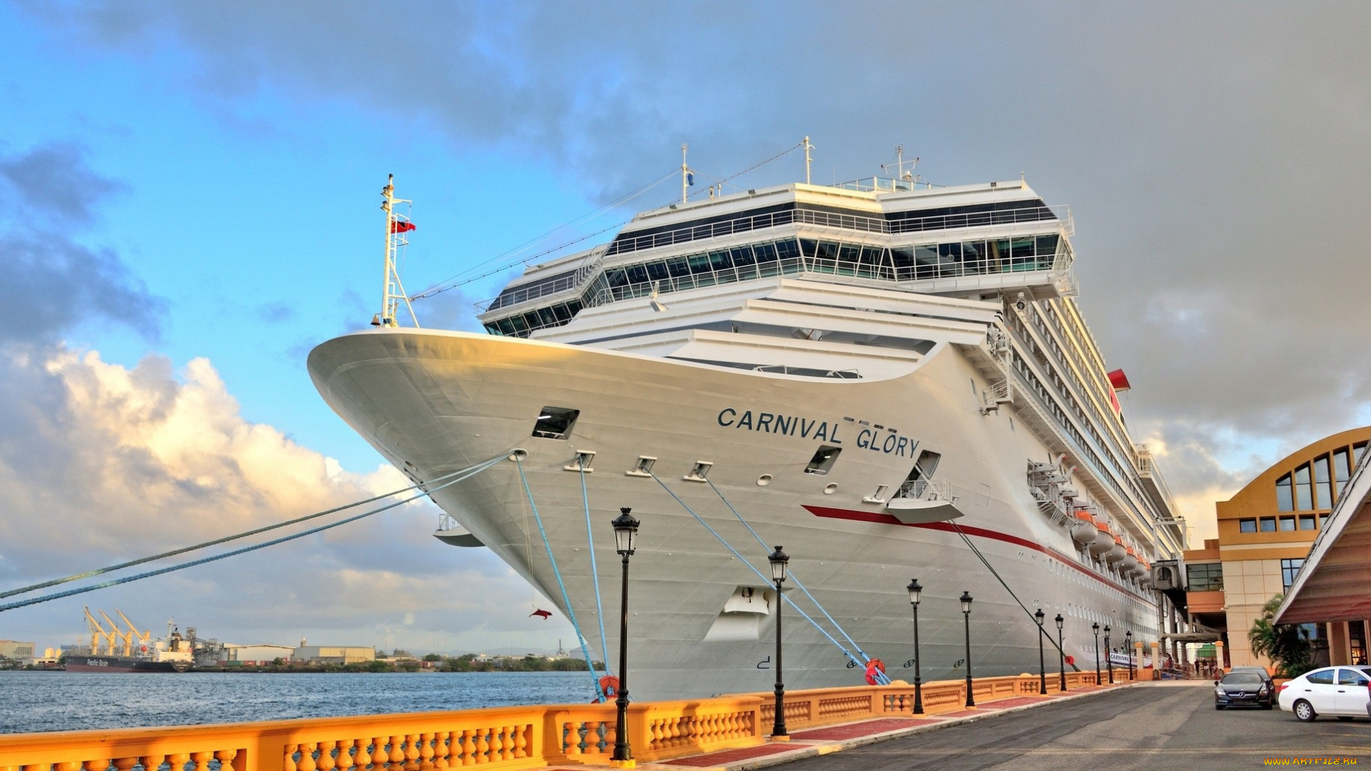 корабли, лайнеры, лайнер, вечер, корабль, пристань