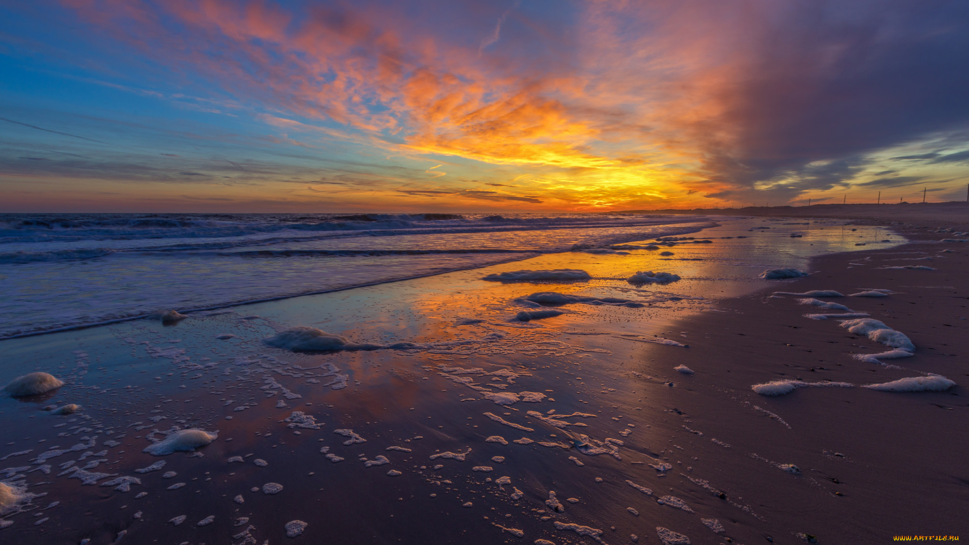 природа, побережье, простор