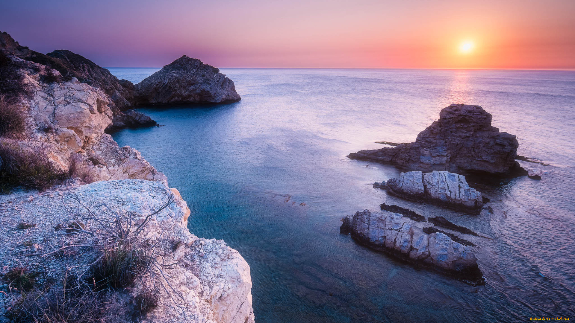 природа, побережье, простор