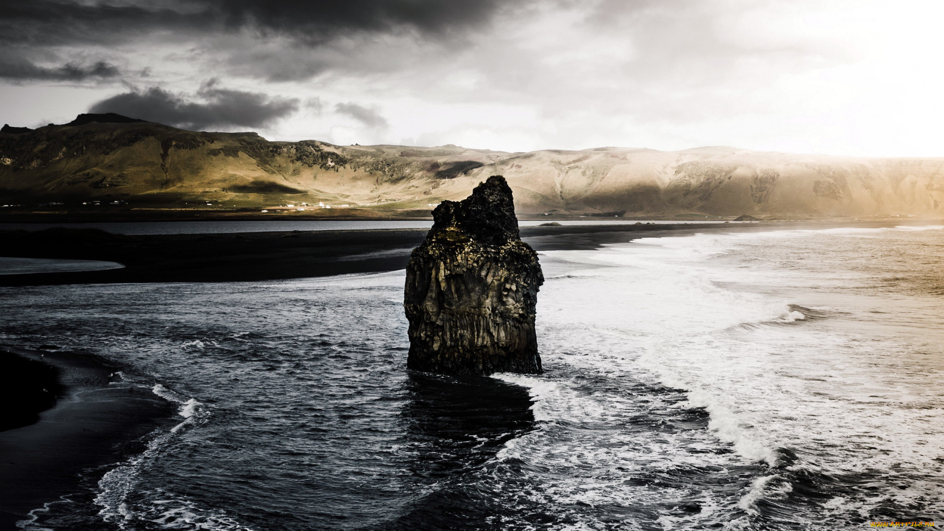 природа, побережье, риф, скала